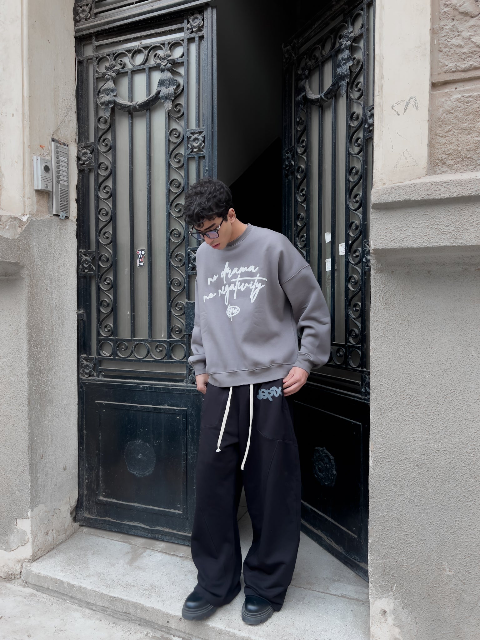 No Drama Gray Crewneck