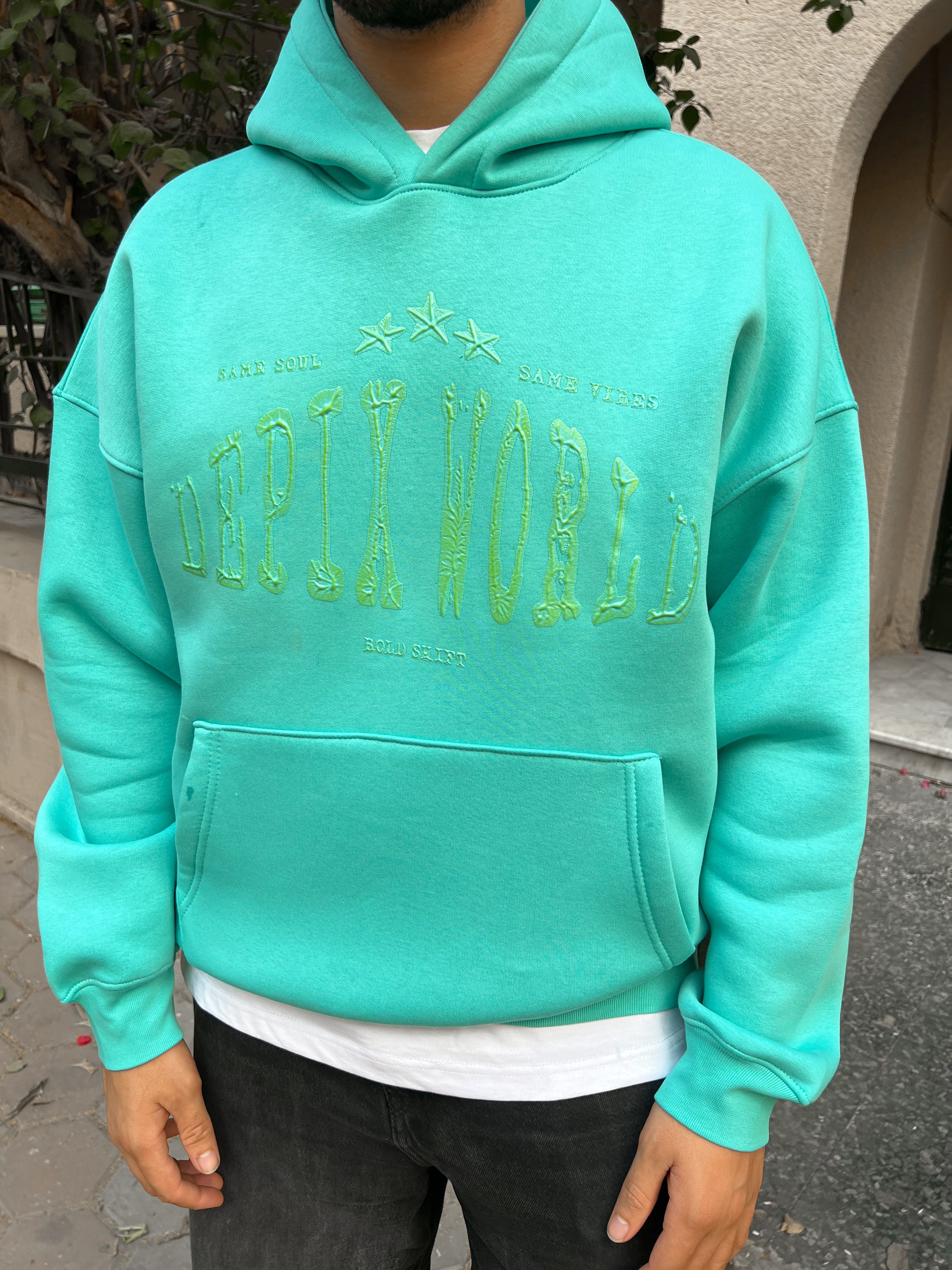 Depix Rubber Turquoise Hoodie
