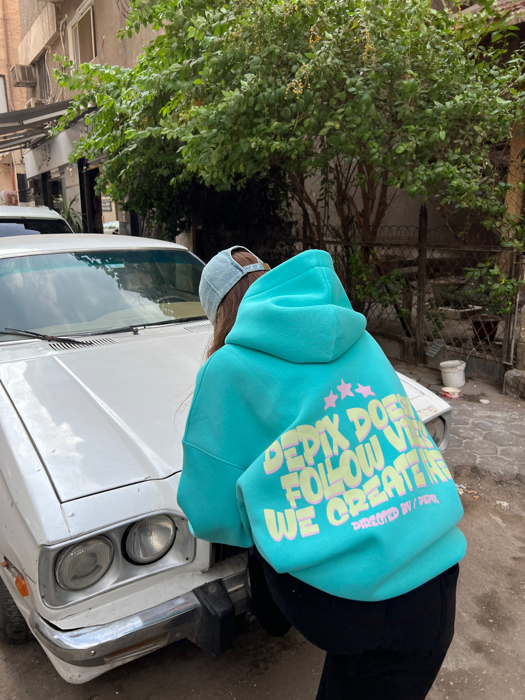 Turquoise Followed Vibes Hoodie