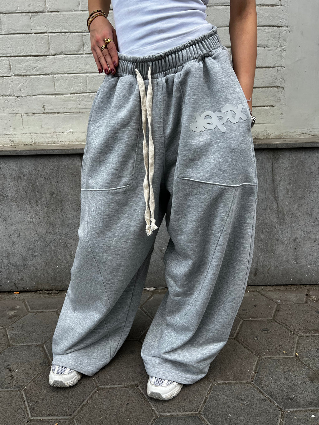Light Gray Depix Rubber Sweatpants