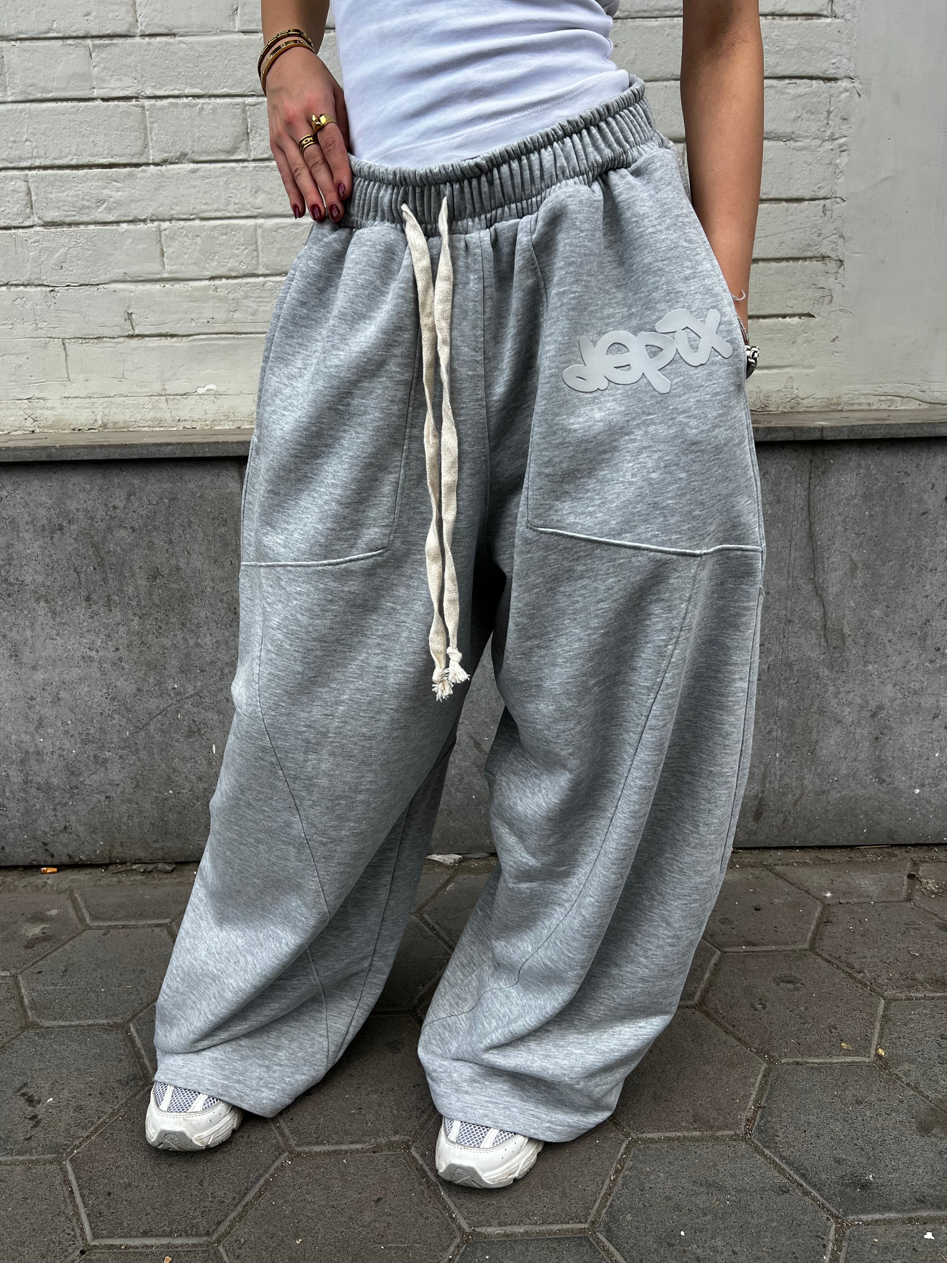Light Gray Depix Rubber Sweatpants