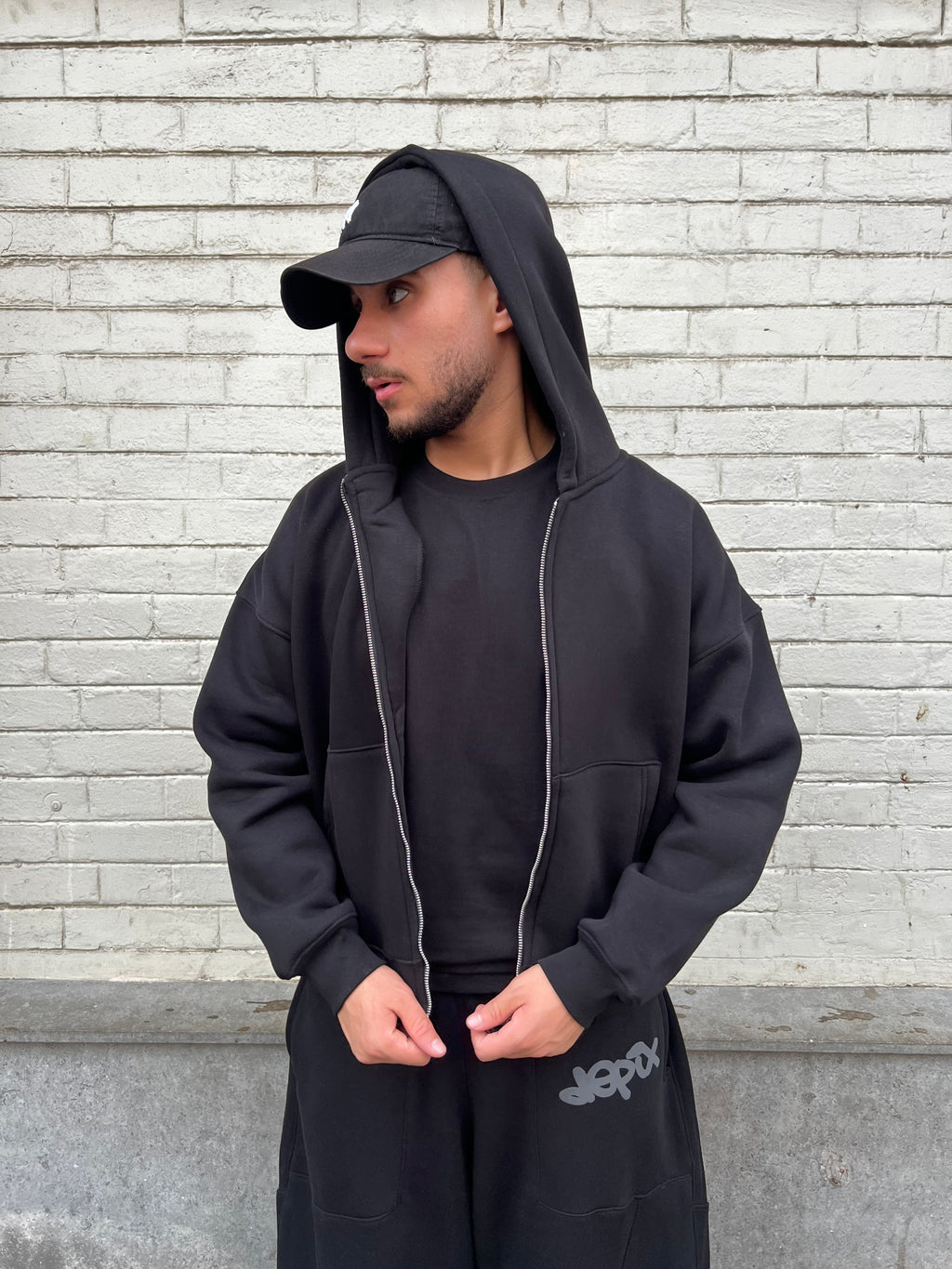 Black Zip-Up Hoodie