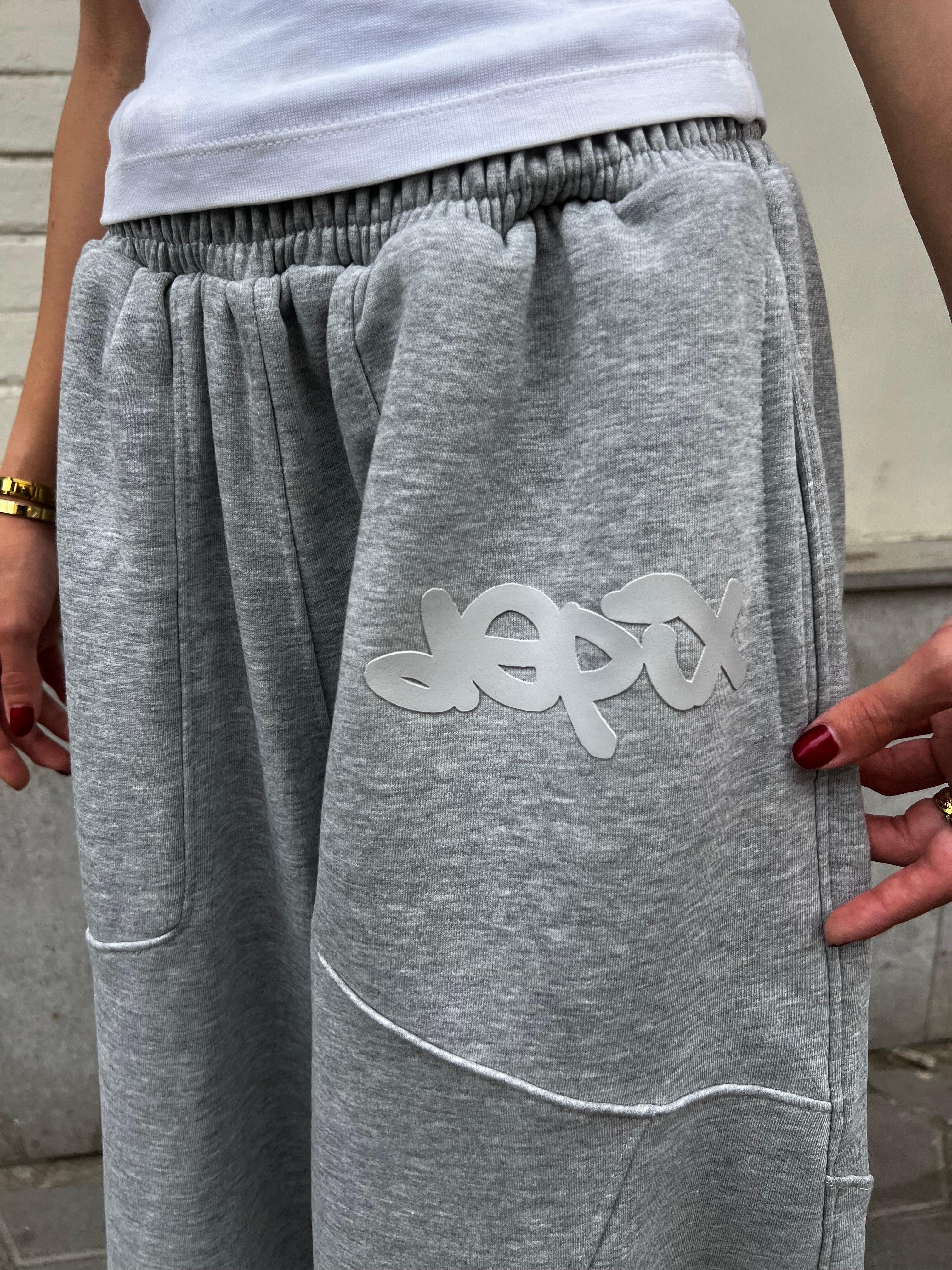 Light Gray Depix Rubber Sweatpants