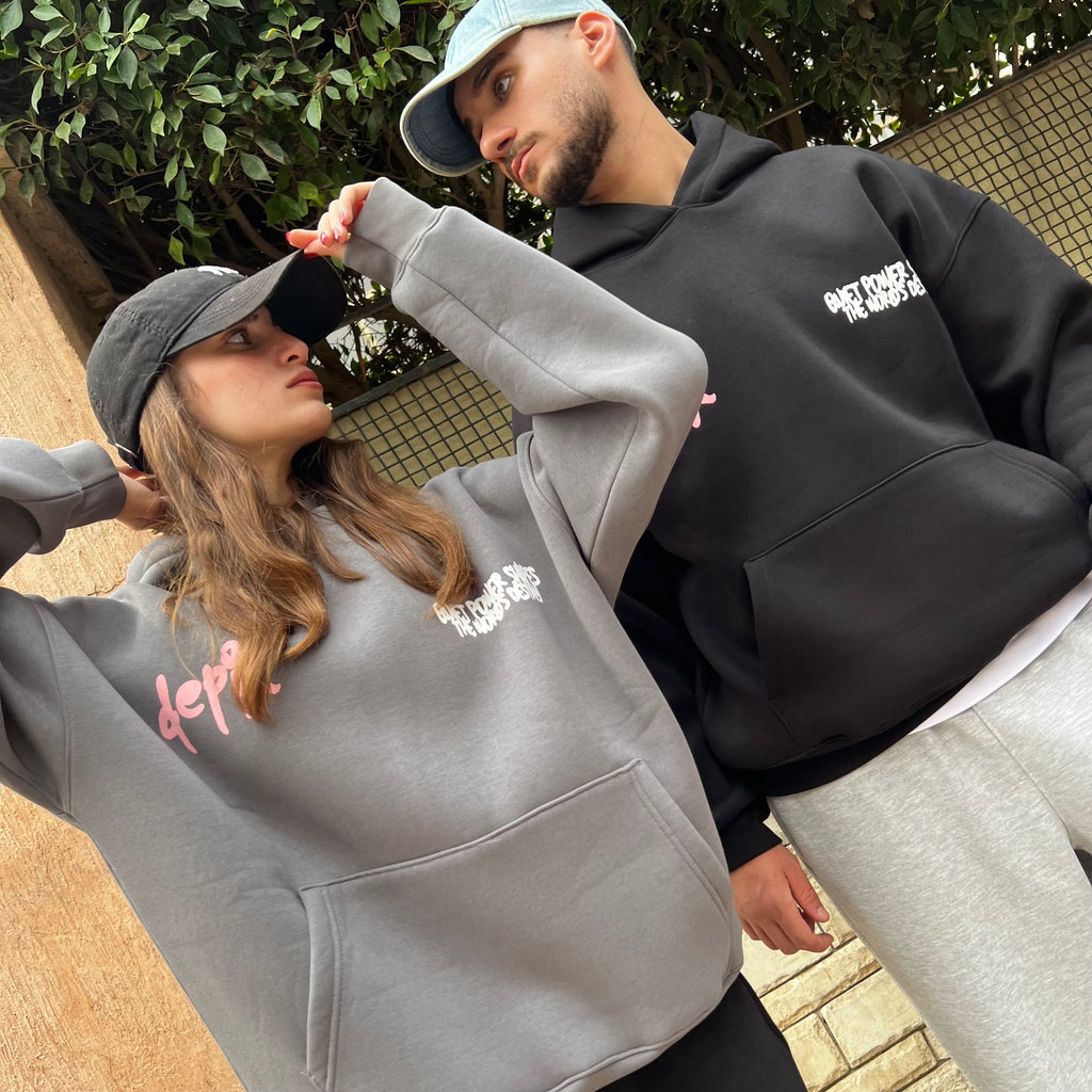 Quiet Power Gray Hoodie