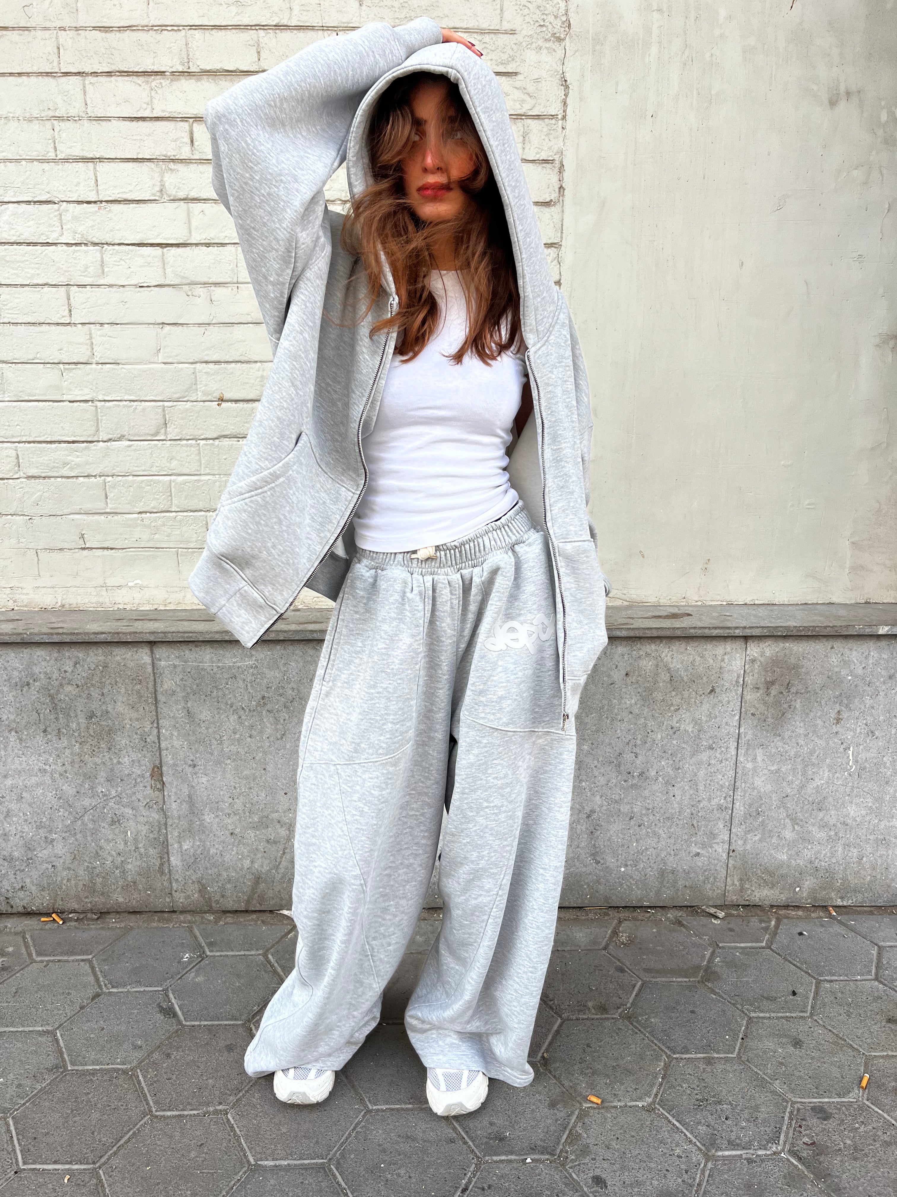 Light Gray Depix Rubber Sweatpants