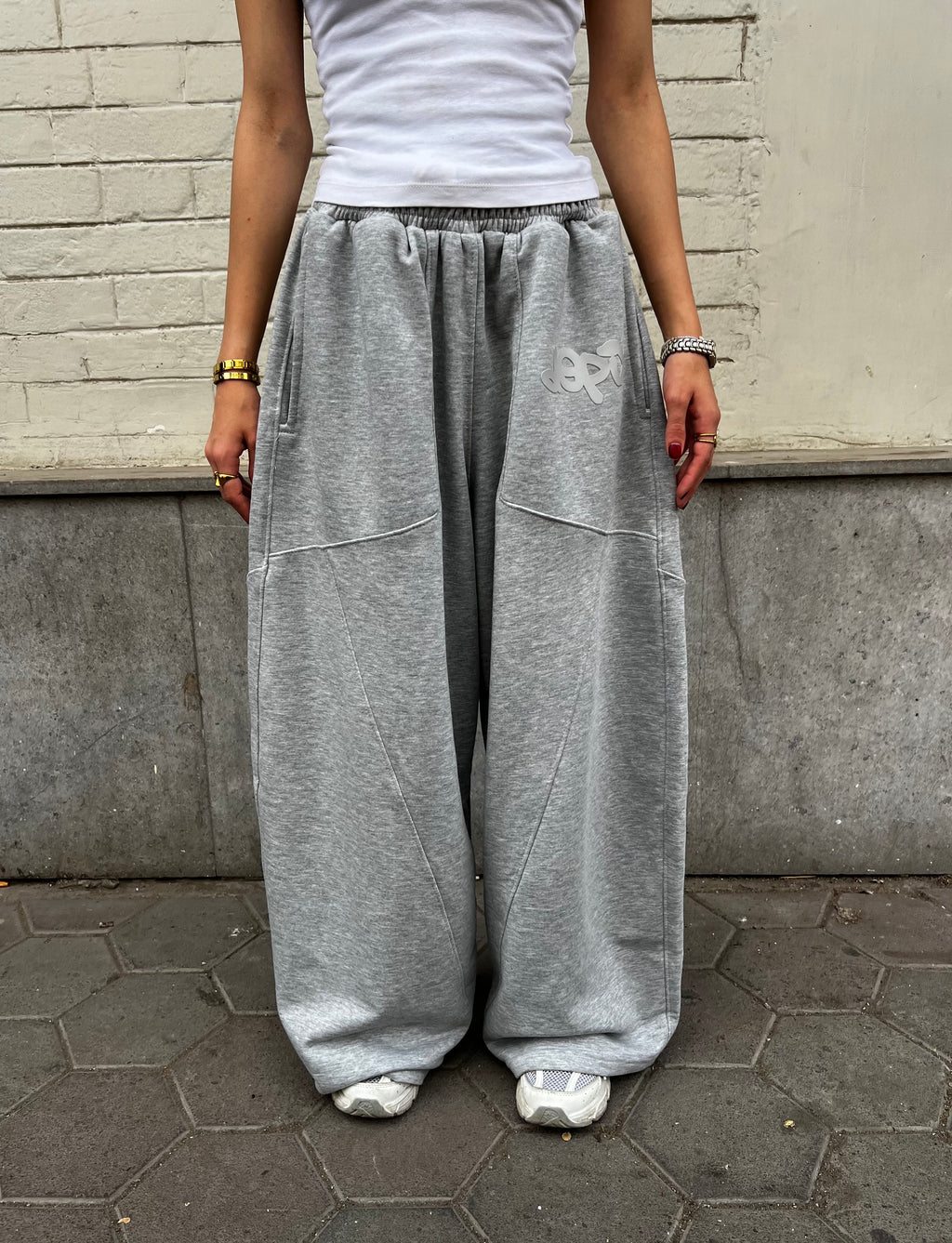 Light Gray Depix Rubber Sweatpants