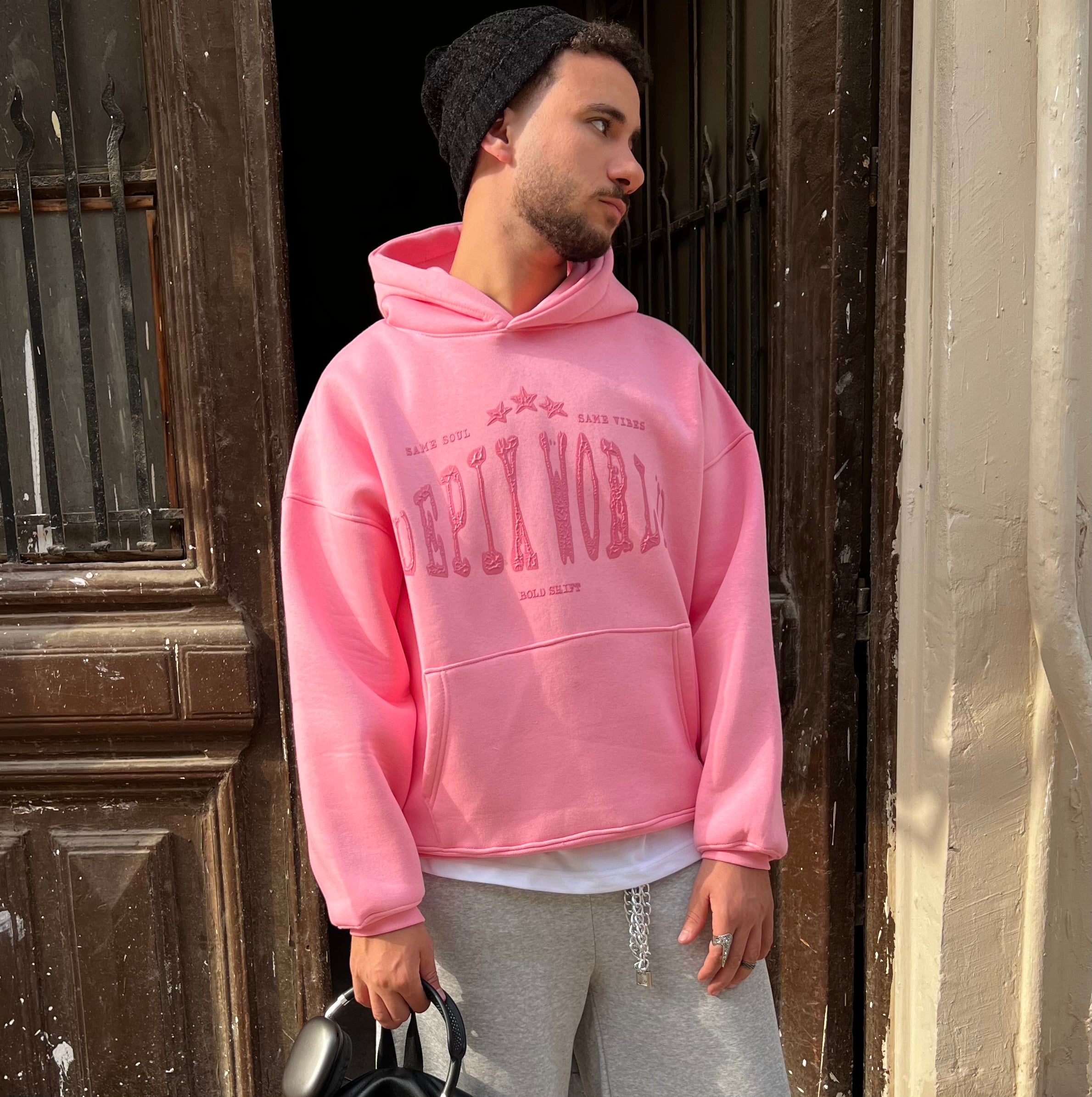 Depix Rubber Pink Hoodie