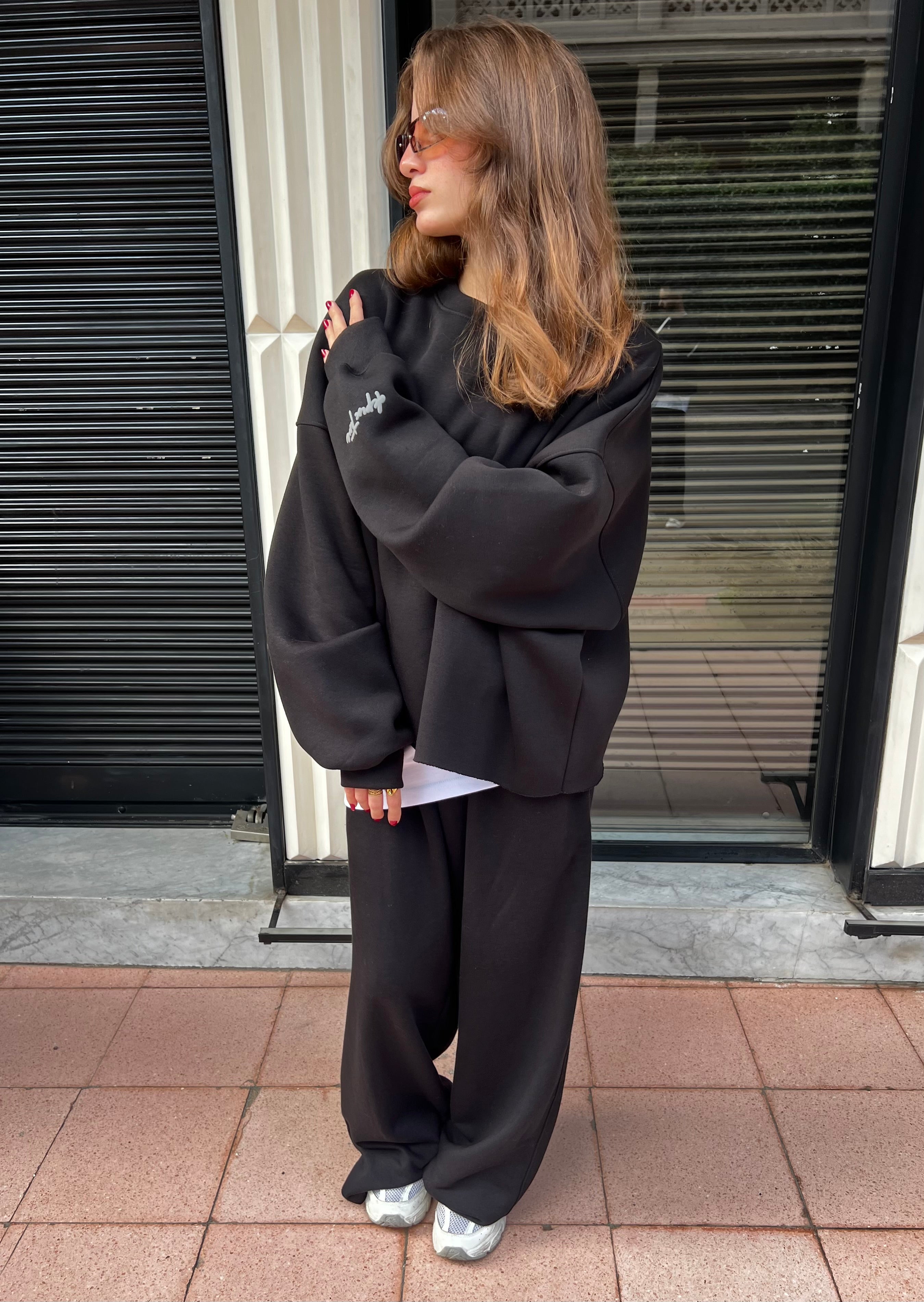 Black Time To Change Crew neck