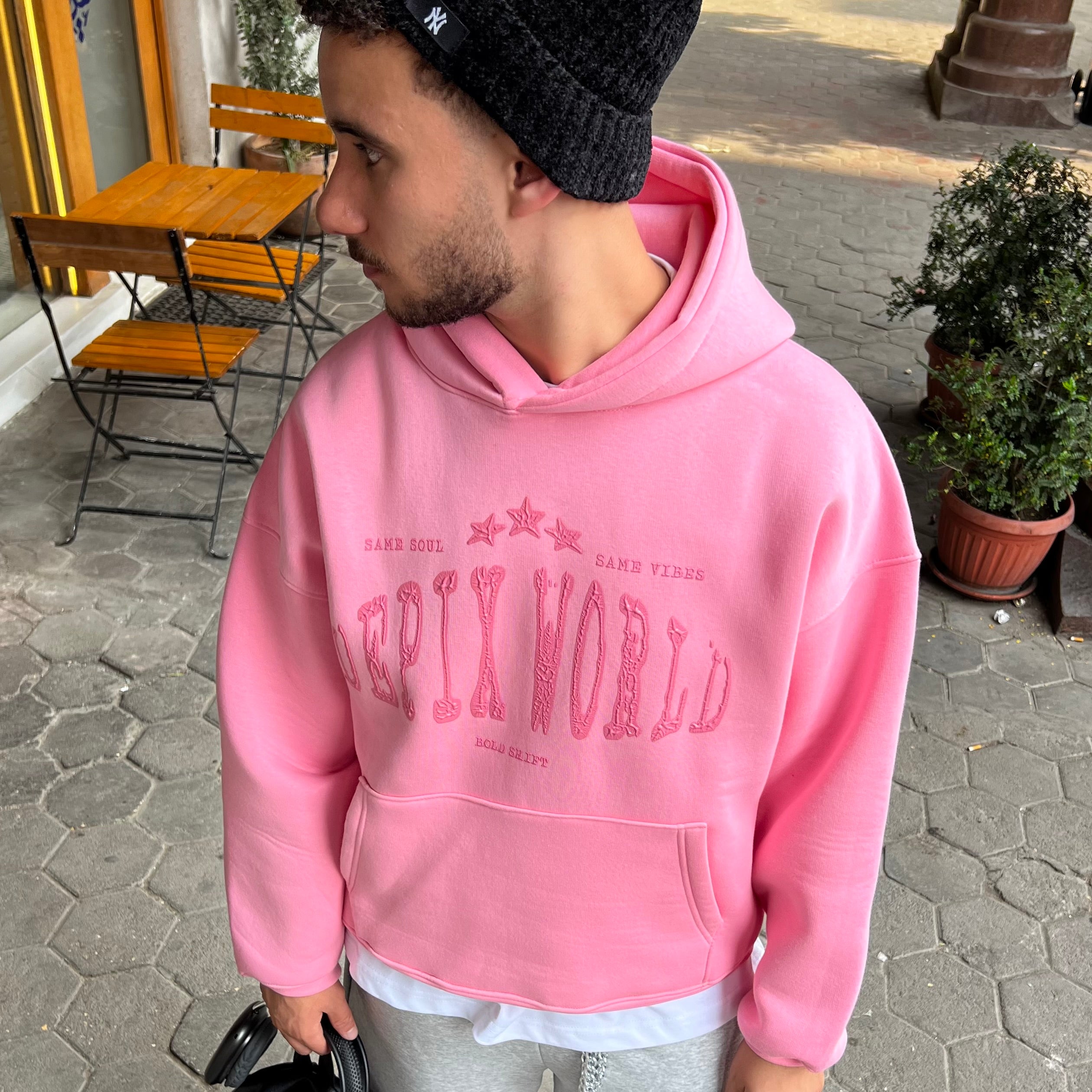 Depix Rubber Pink Hoodie