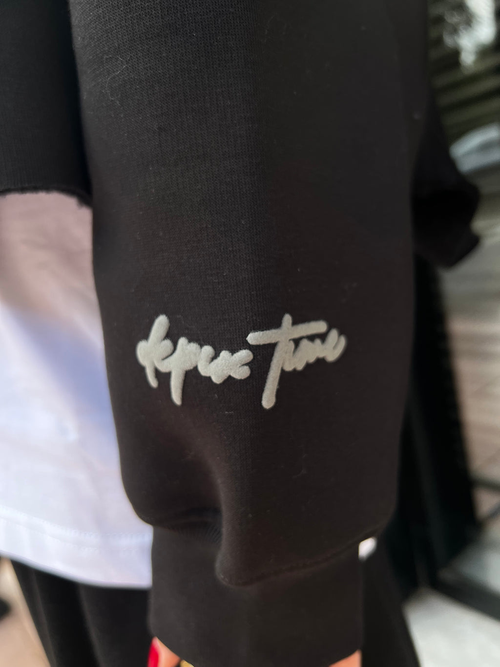 Black Time To Change Crew neck