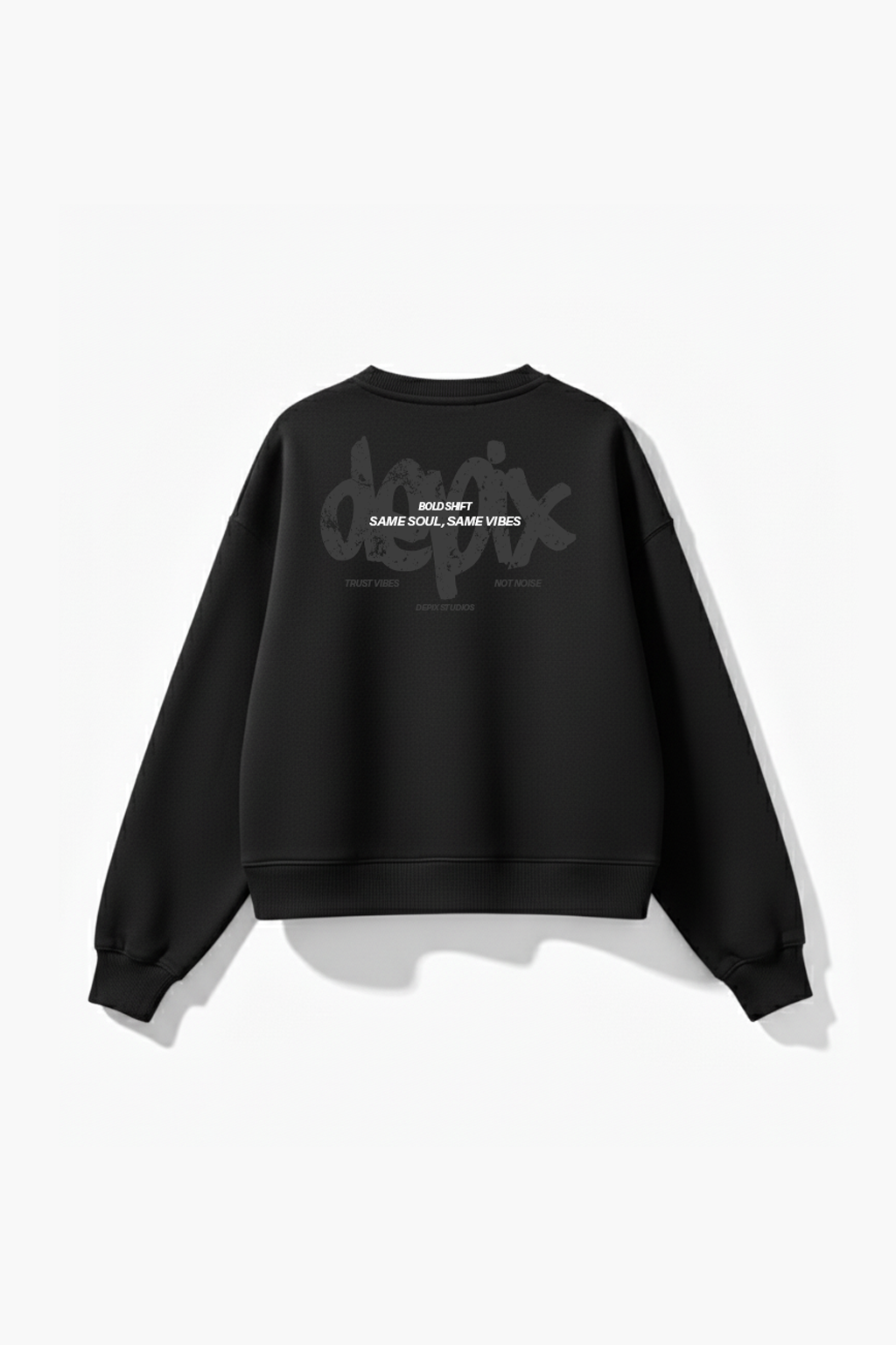 Trust Vibes Black Crew neck
