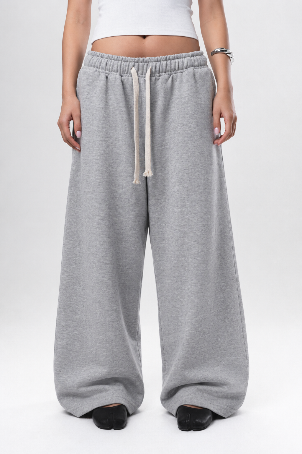 Basic Baggy Light Gray SweatPants