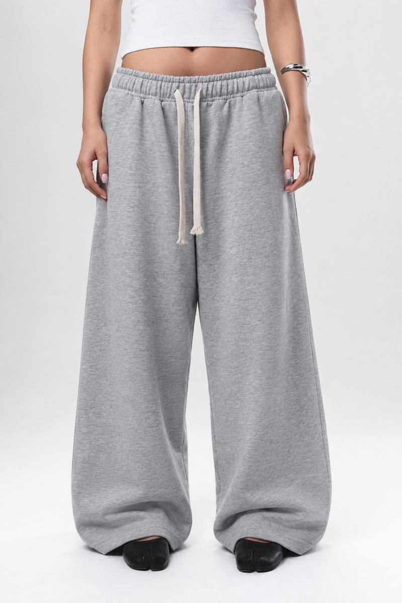 Basic Baggy Light Gray SweatPants