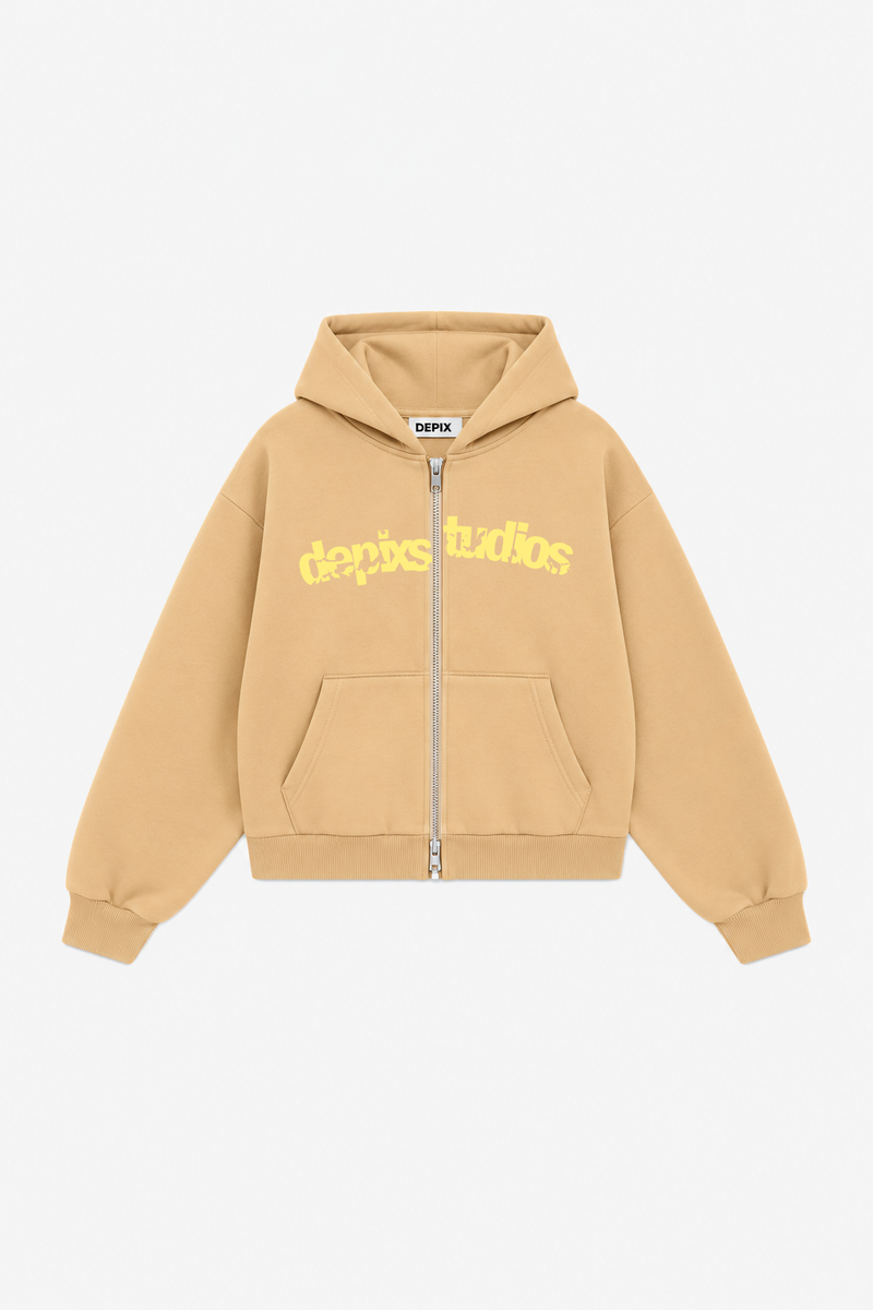 Yellow Depix Studios Zip-Up