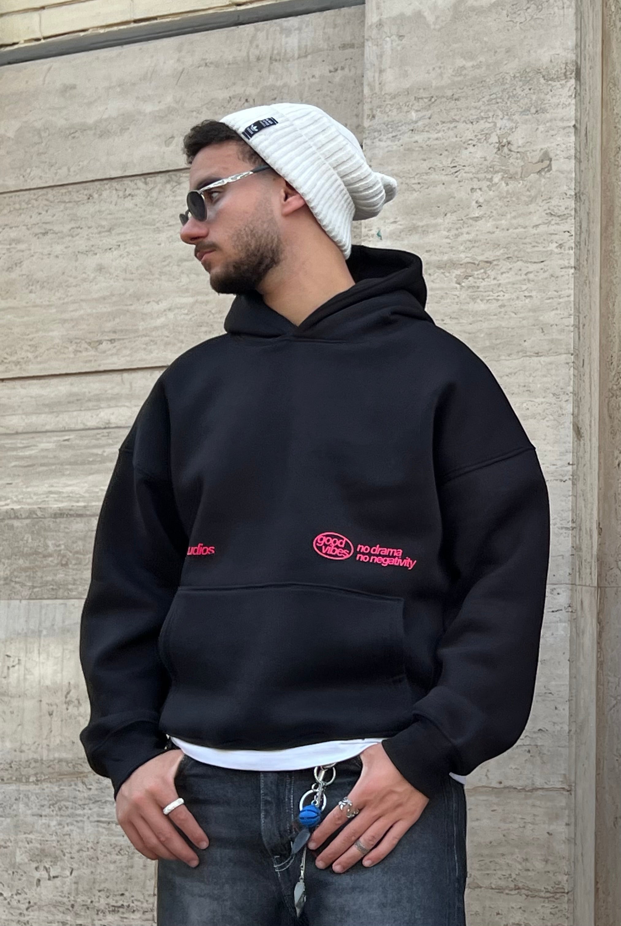 Good Vibes Black Hoodie