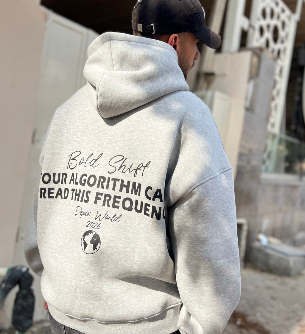 Algorithm Light gray Hoodie