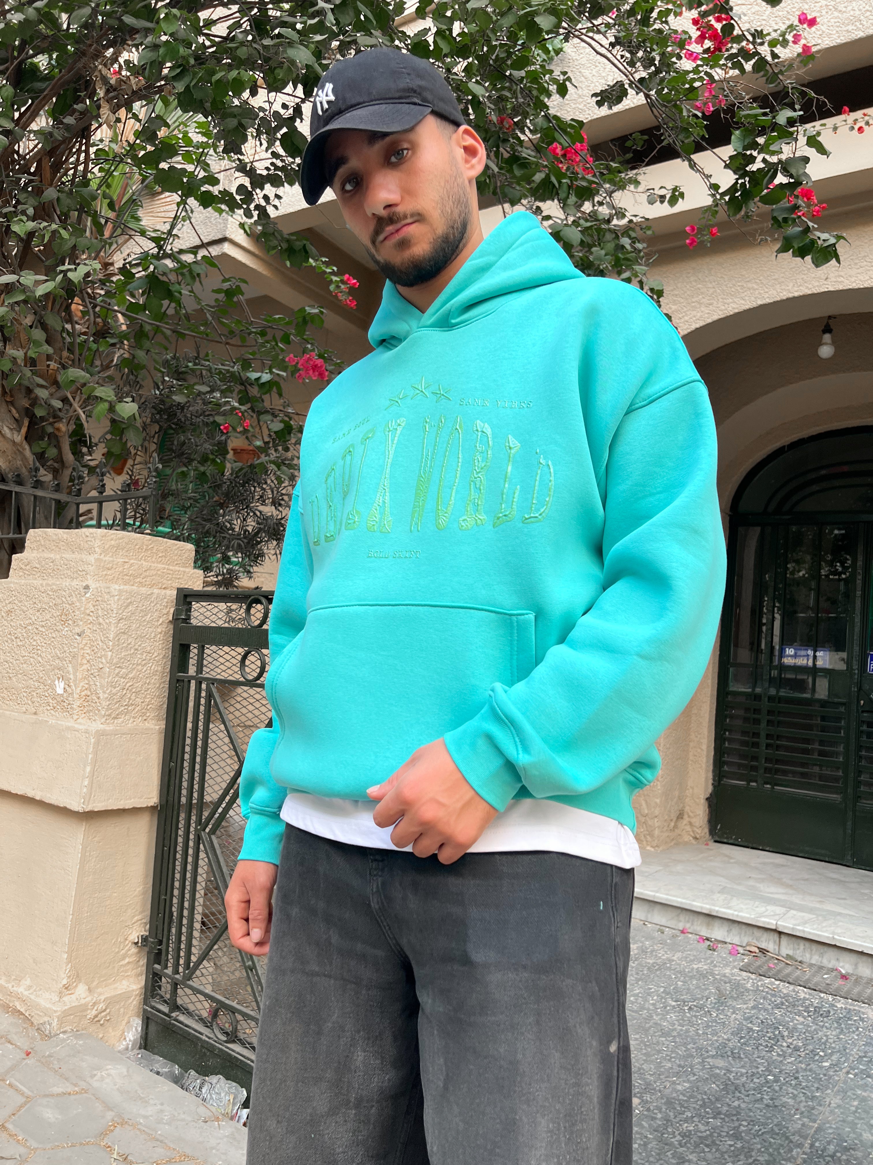 Depix Rubber Turquoise Hoodie