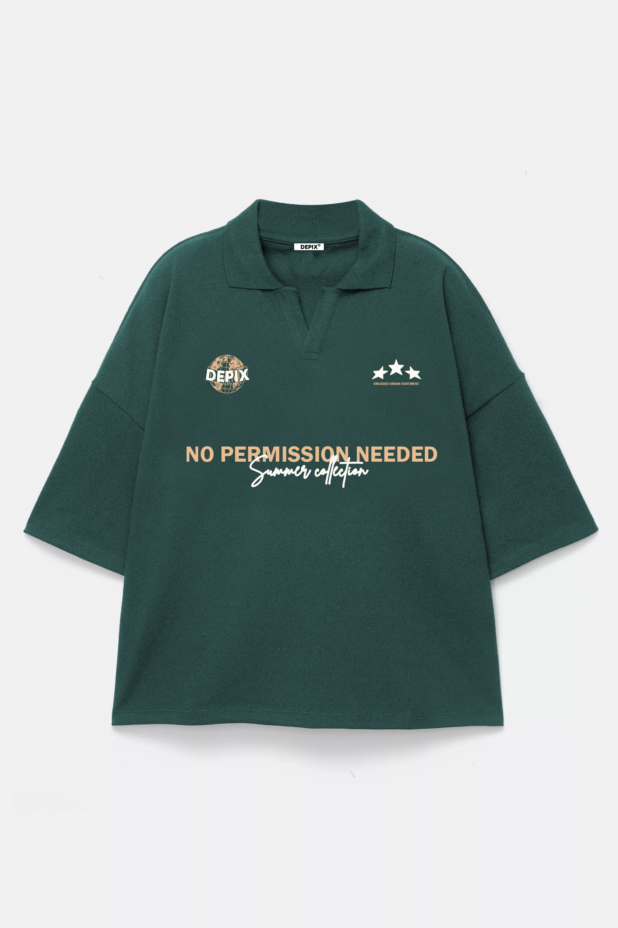 No Permission Green Polo