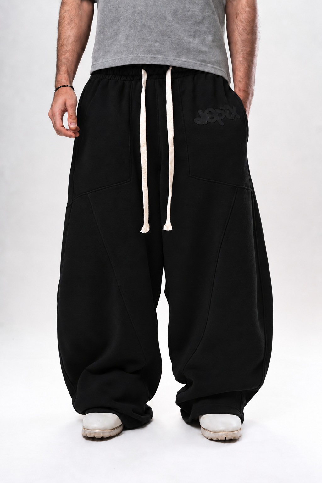 Rubber Black SweatPants