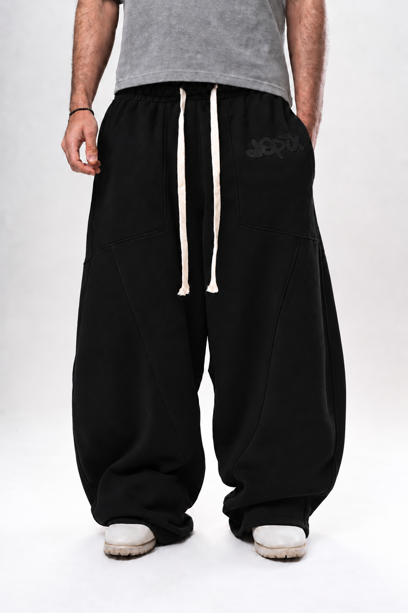 Rubber Black SweatPants