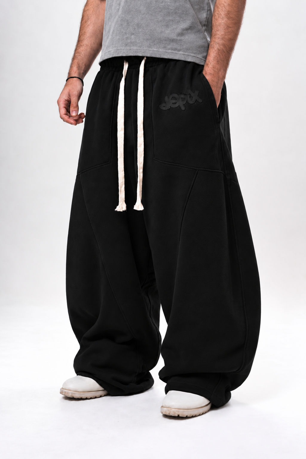 Rubber Black SweatPants