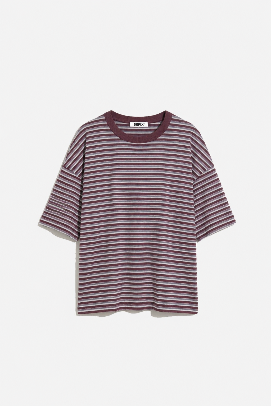 Basic Striped Burgundy T-Shirt