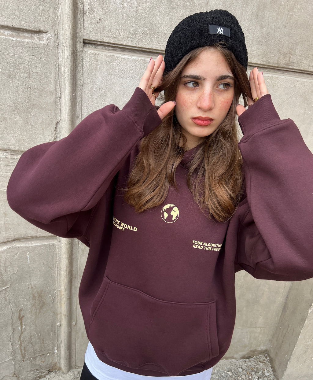Algorithm Burgundy Hoodie