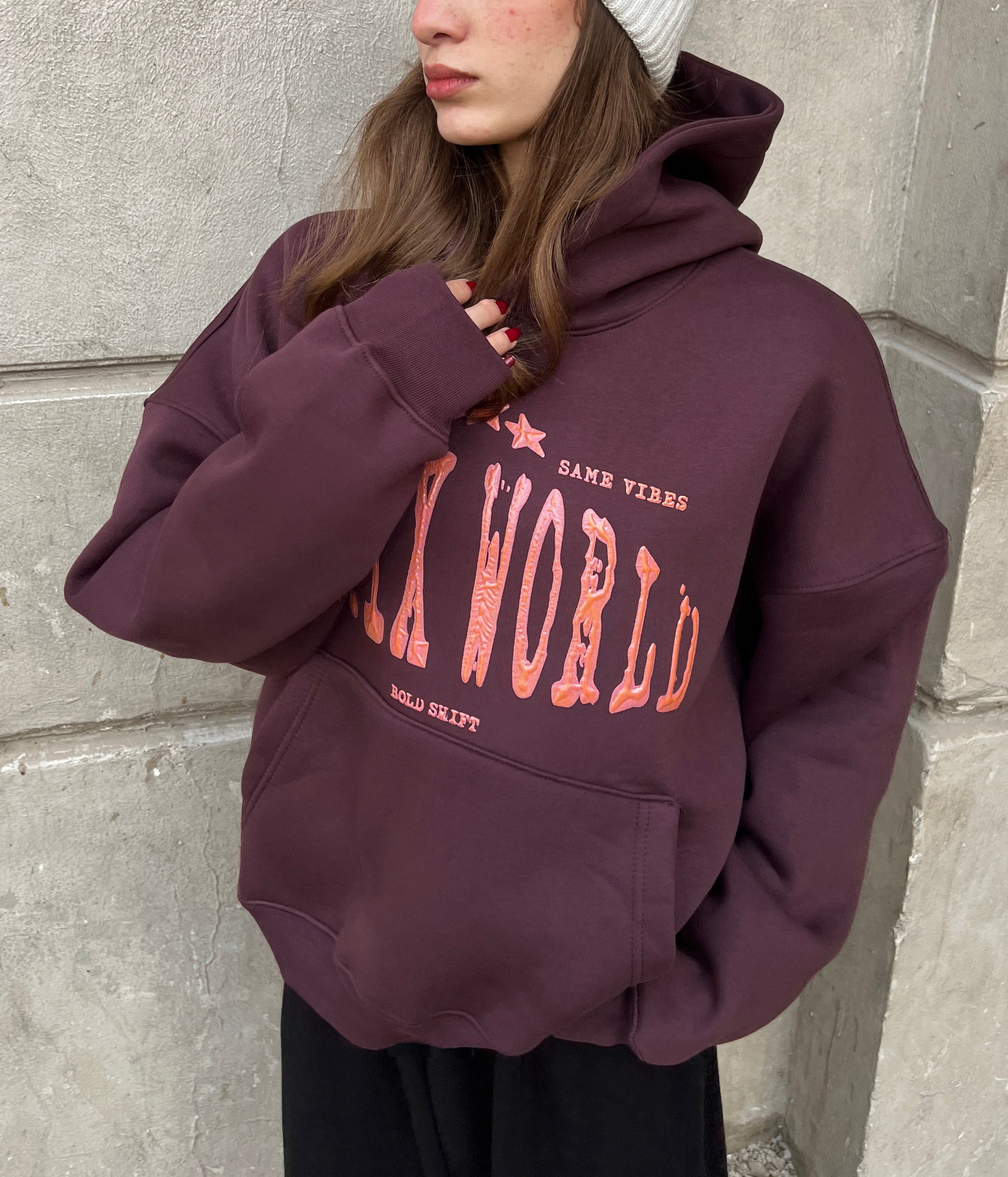 Depix Rubber Burgundy Hoodie