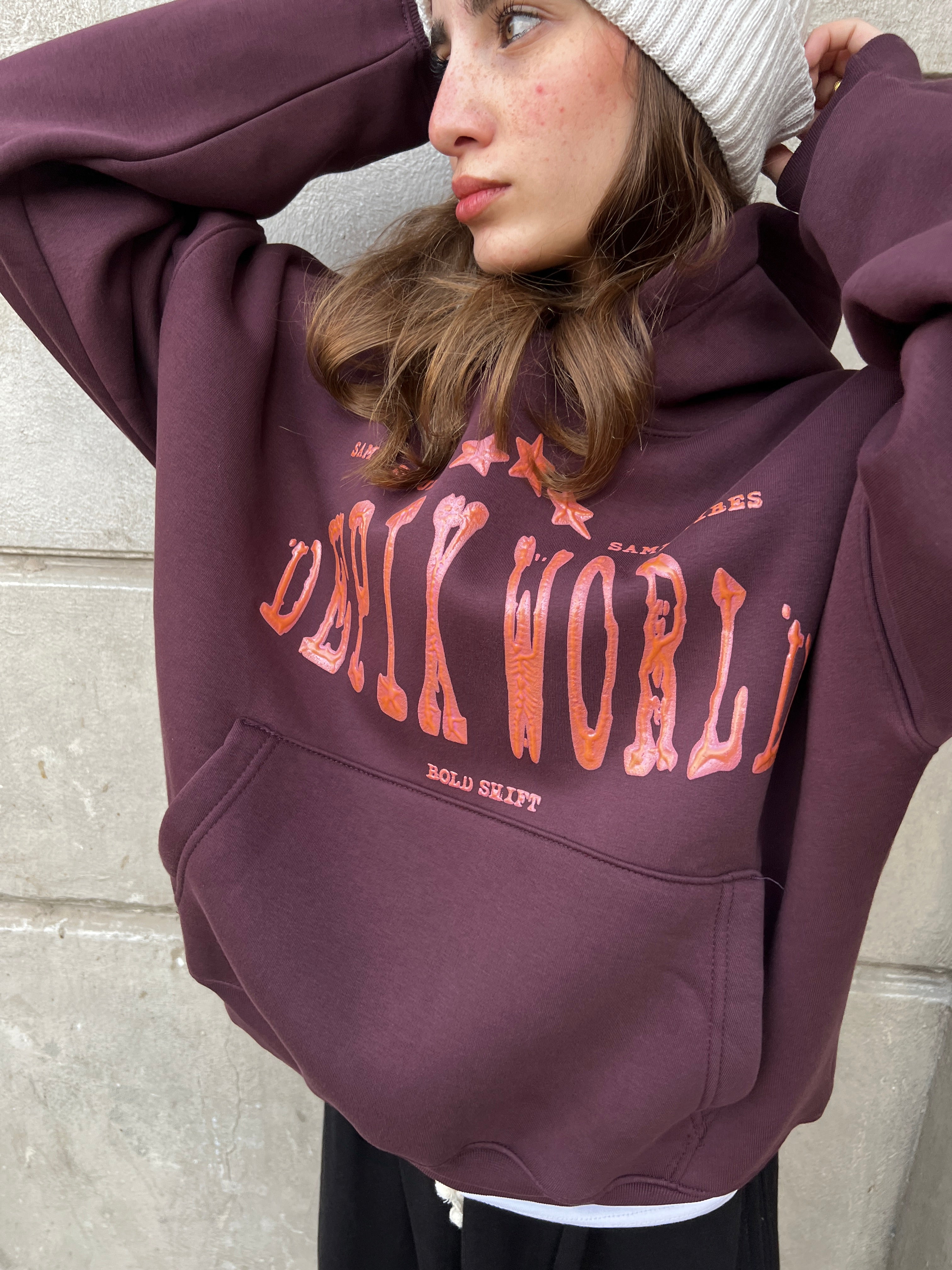 Depix Rubber Burgundy Hoodie