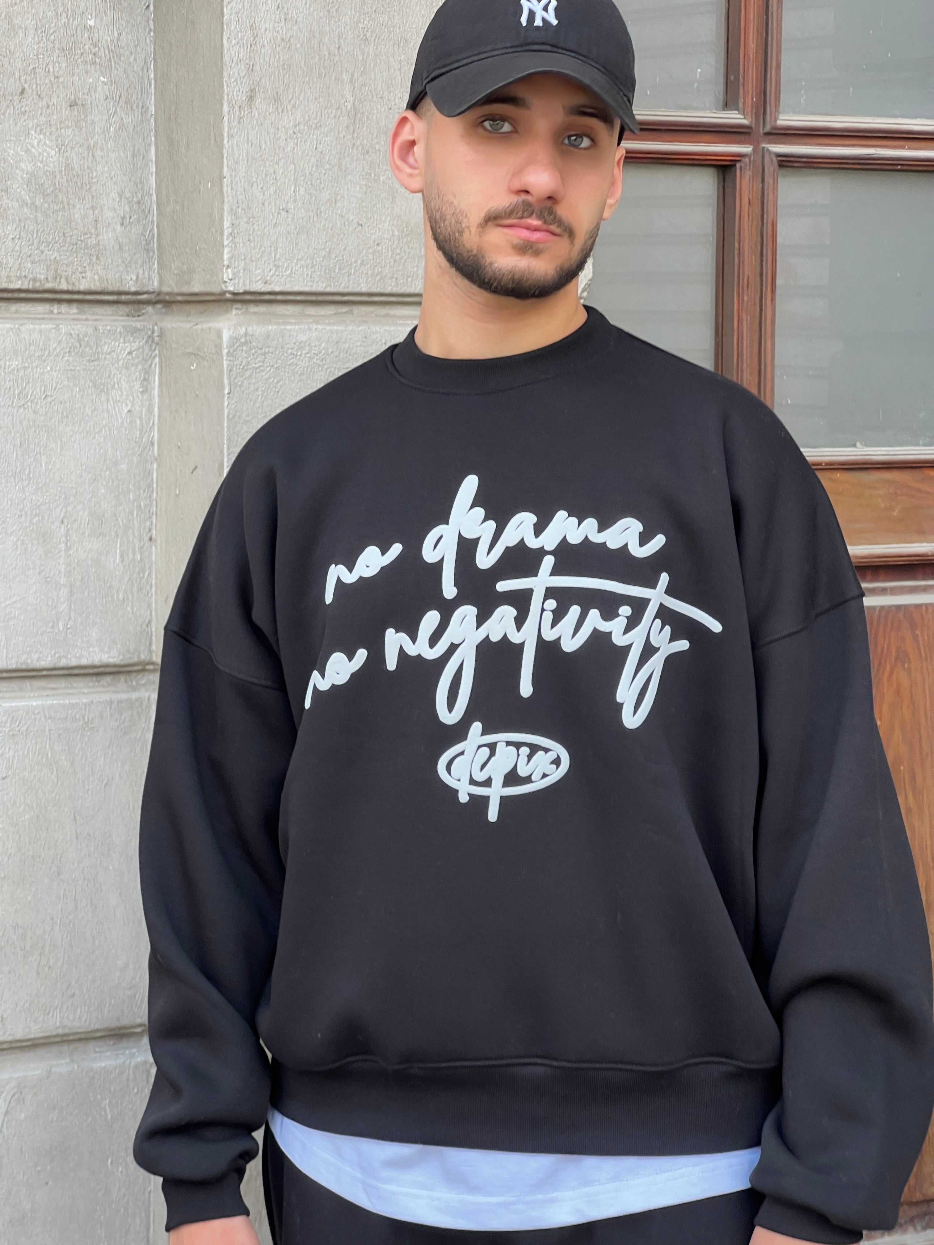 No Drama Black Crewneck