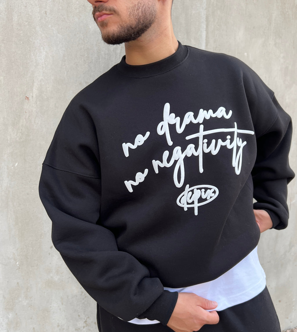 No Drama Black Crewneck