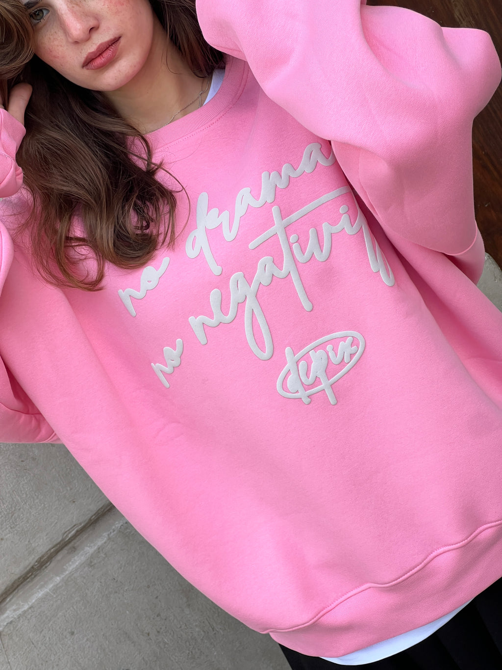No Drama Pink Crewneck