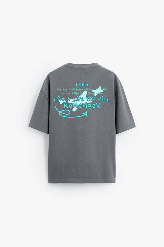 Live a life - Gray - T-shirt