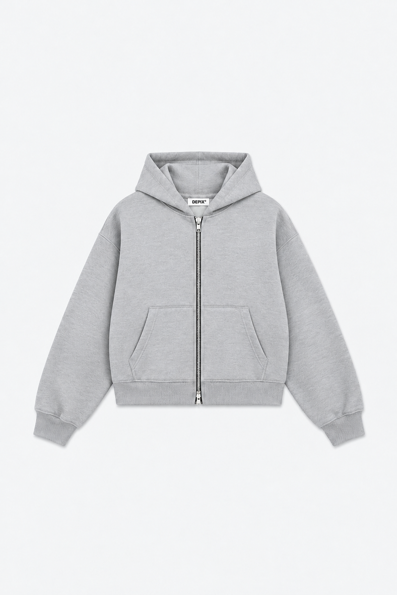 L.Gray Basic Zip-Up Hoodie