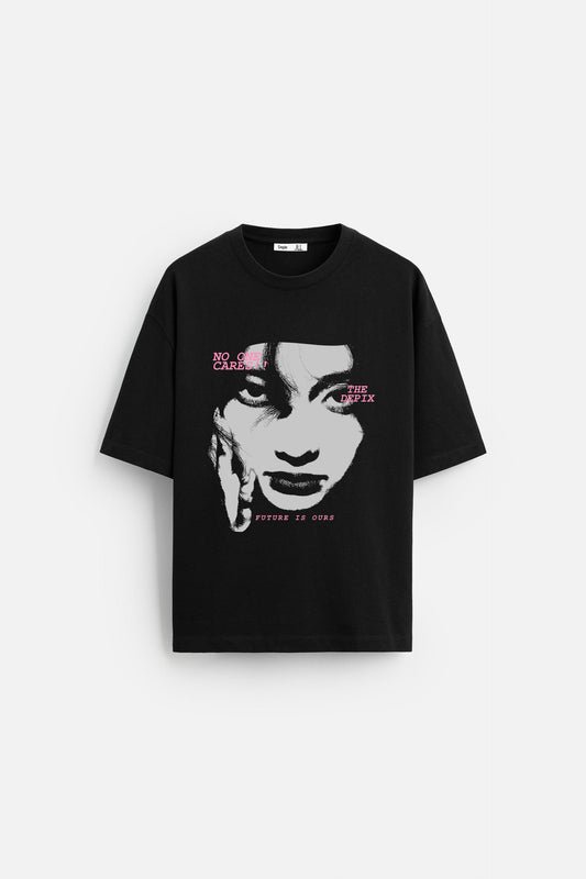 No one cares - Black - T-shirt