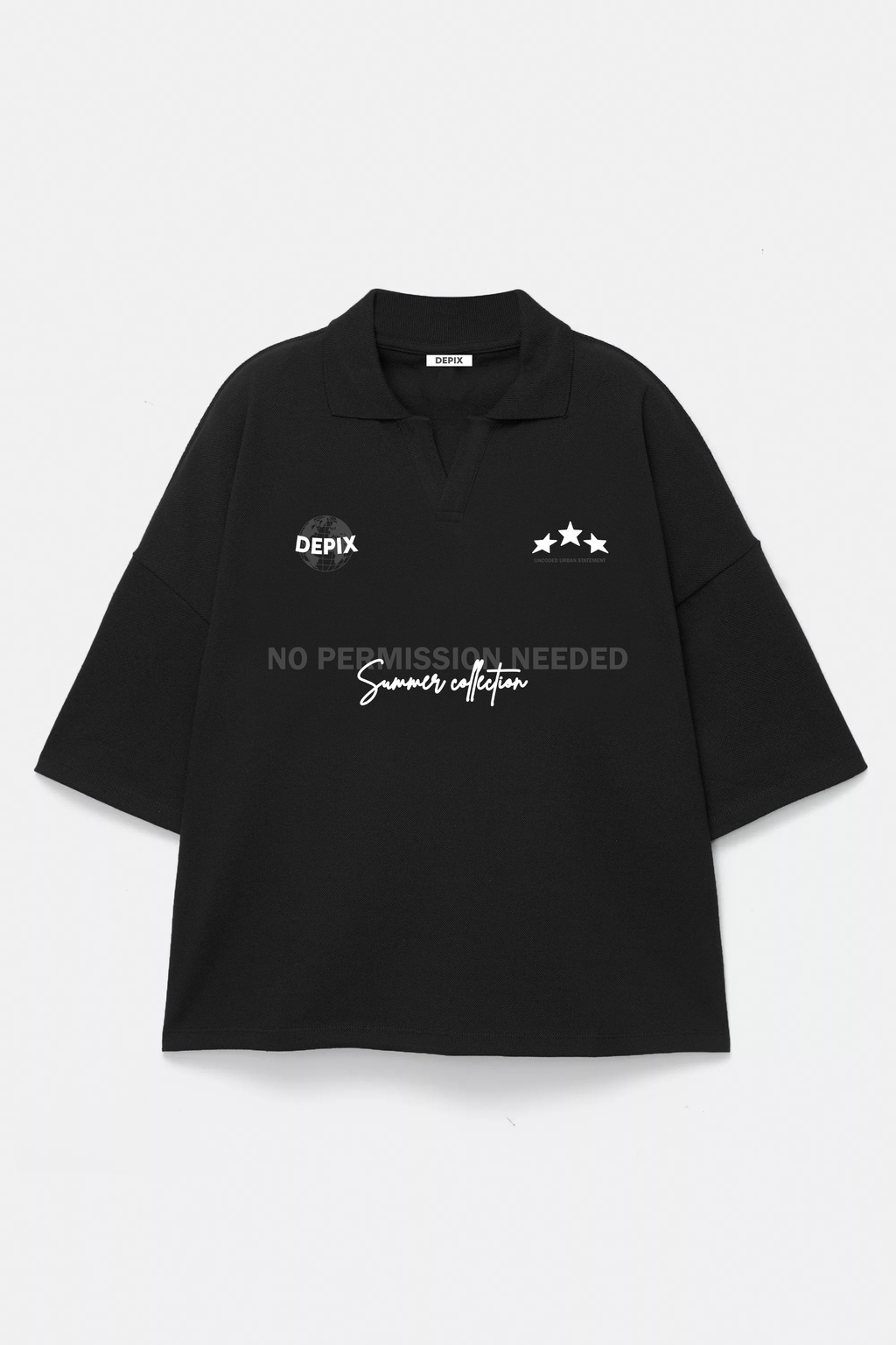 No Permission Black Polo