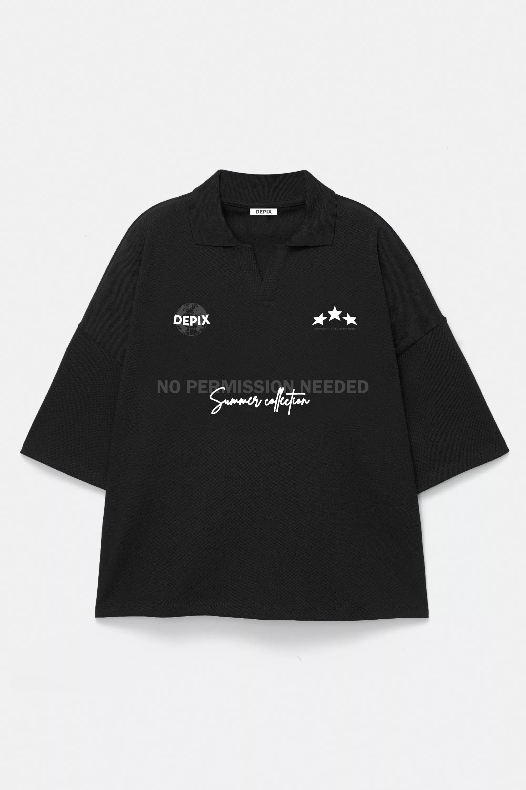 No Permission Black Polo