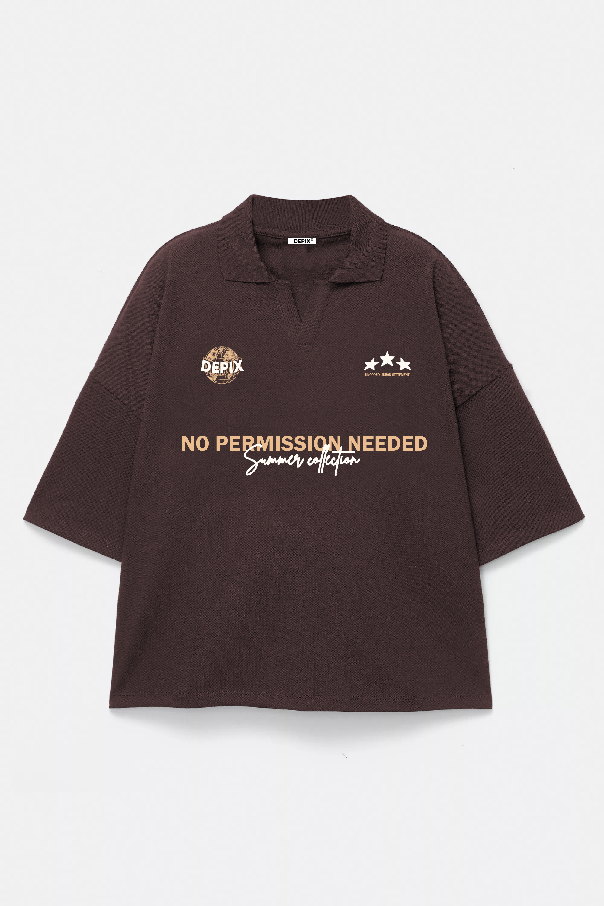 No Permission Brown Polo