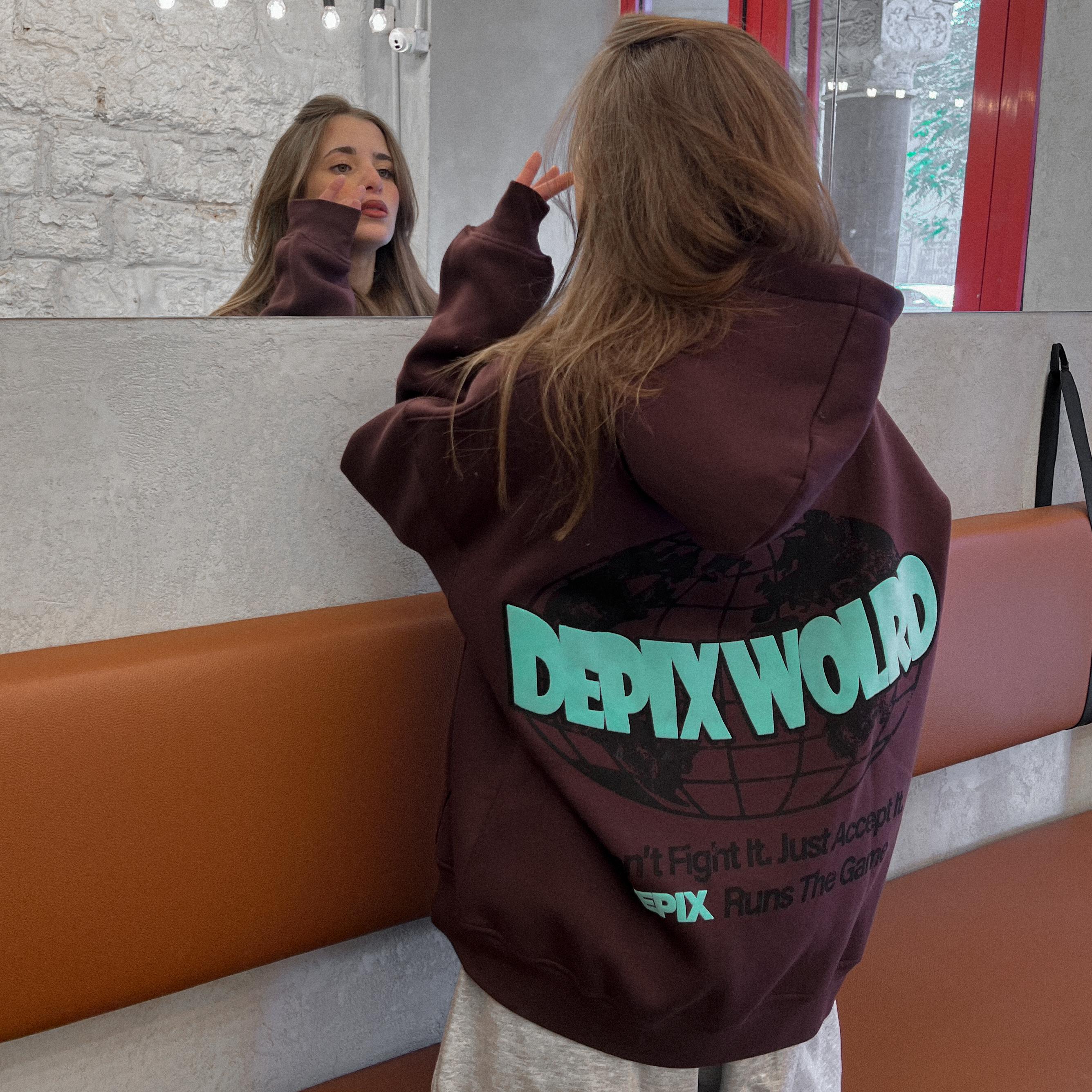 Burgundy DepixWorld Hoodie