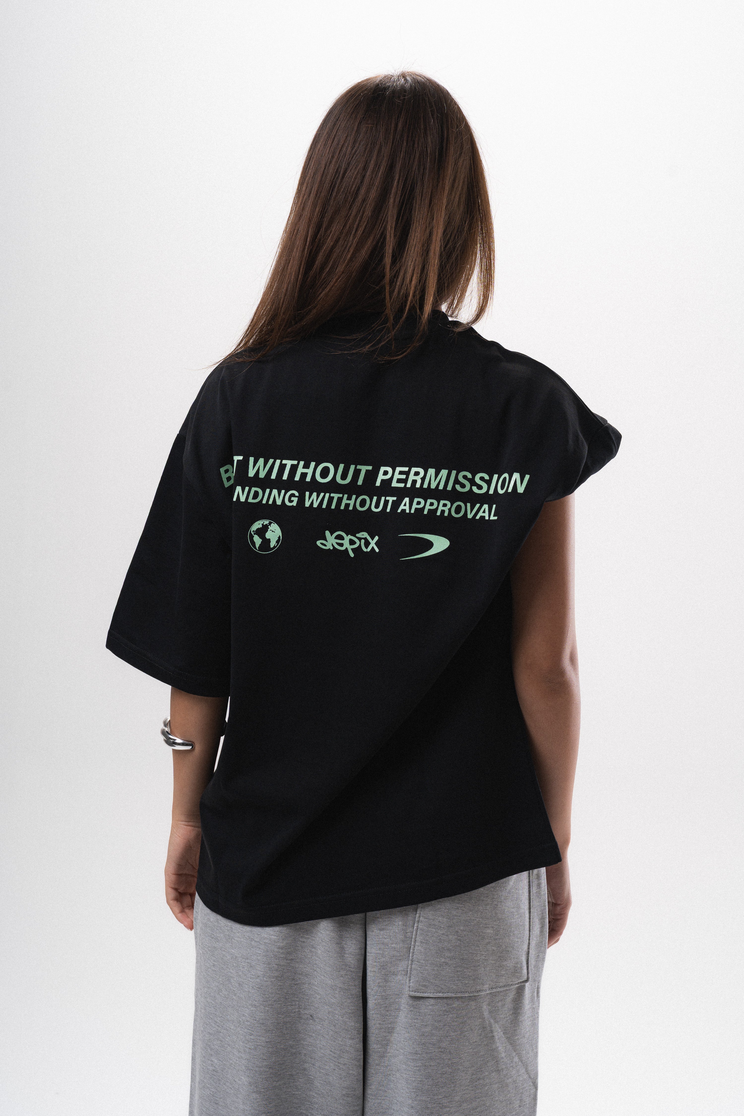 Without Permission Black T-Shirt