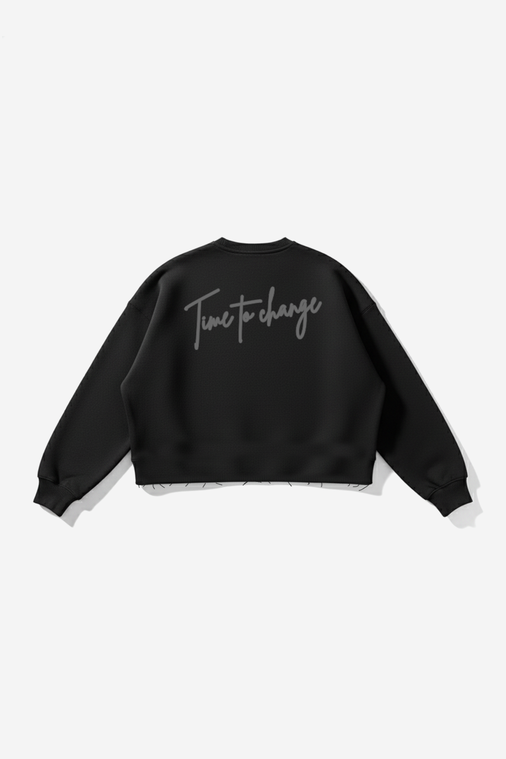 Black Time To Change Crew neck