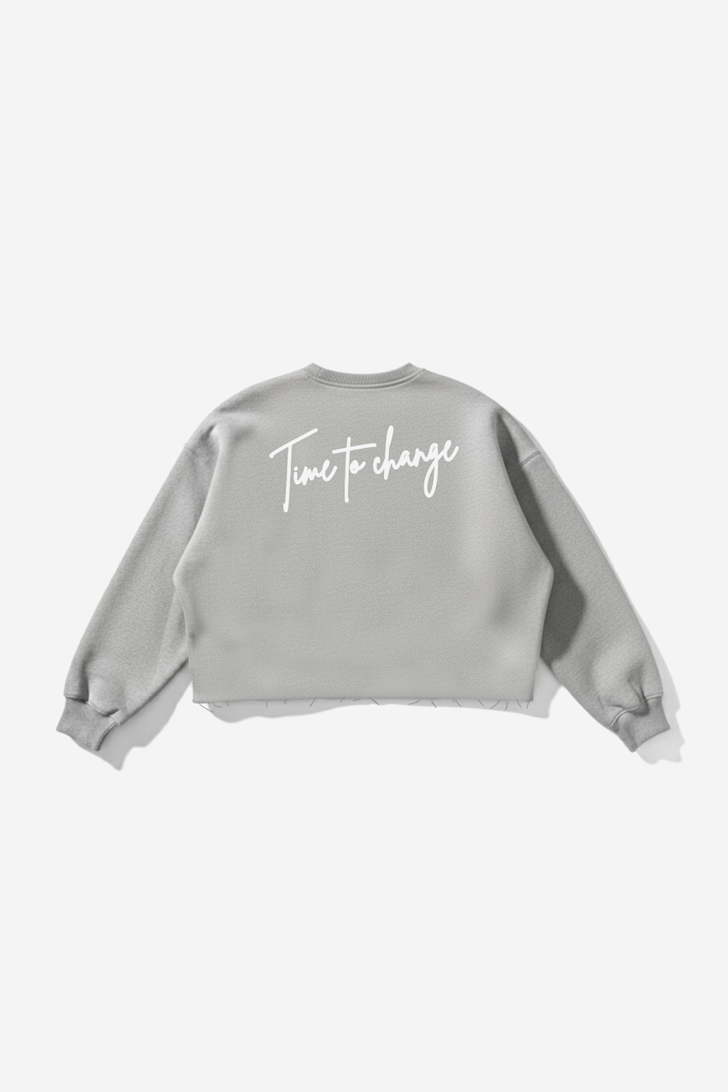 Light Gray Time To Change Crew neck