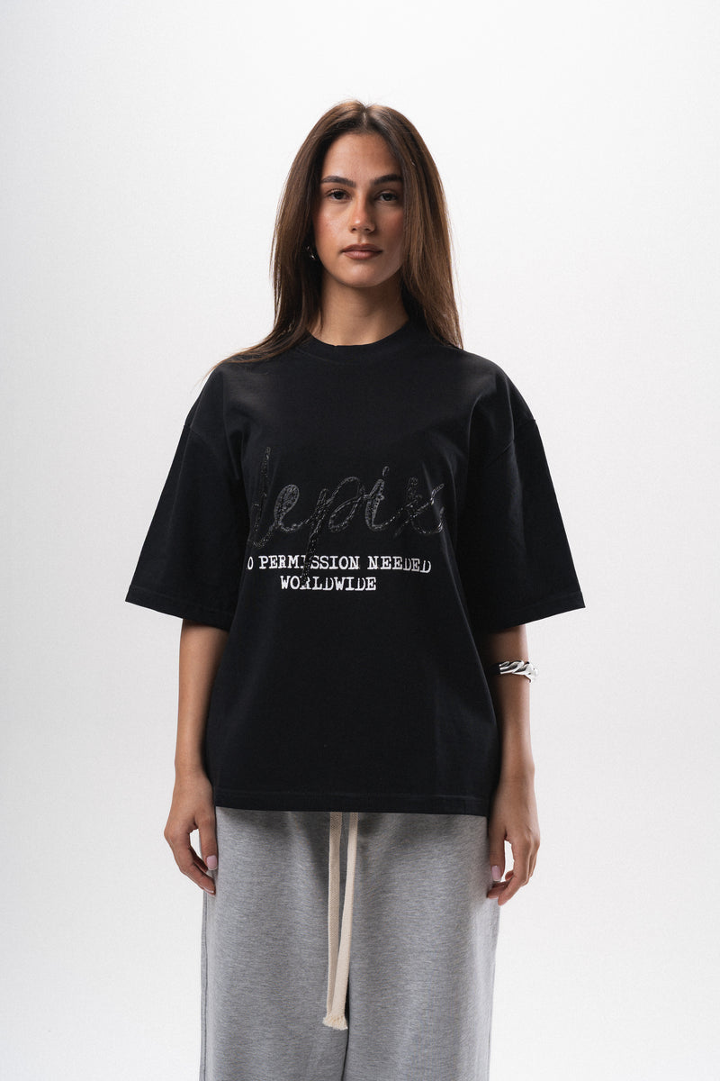 Rubber Signature Black T-Shirt