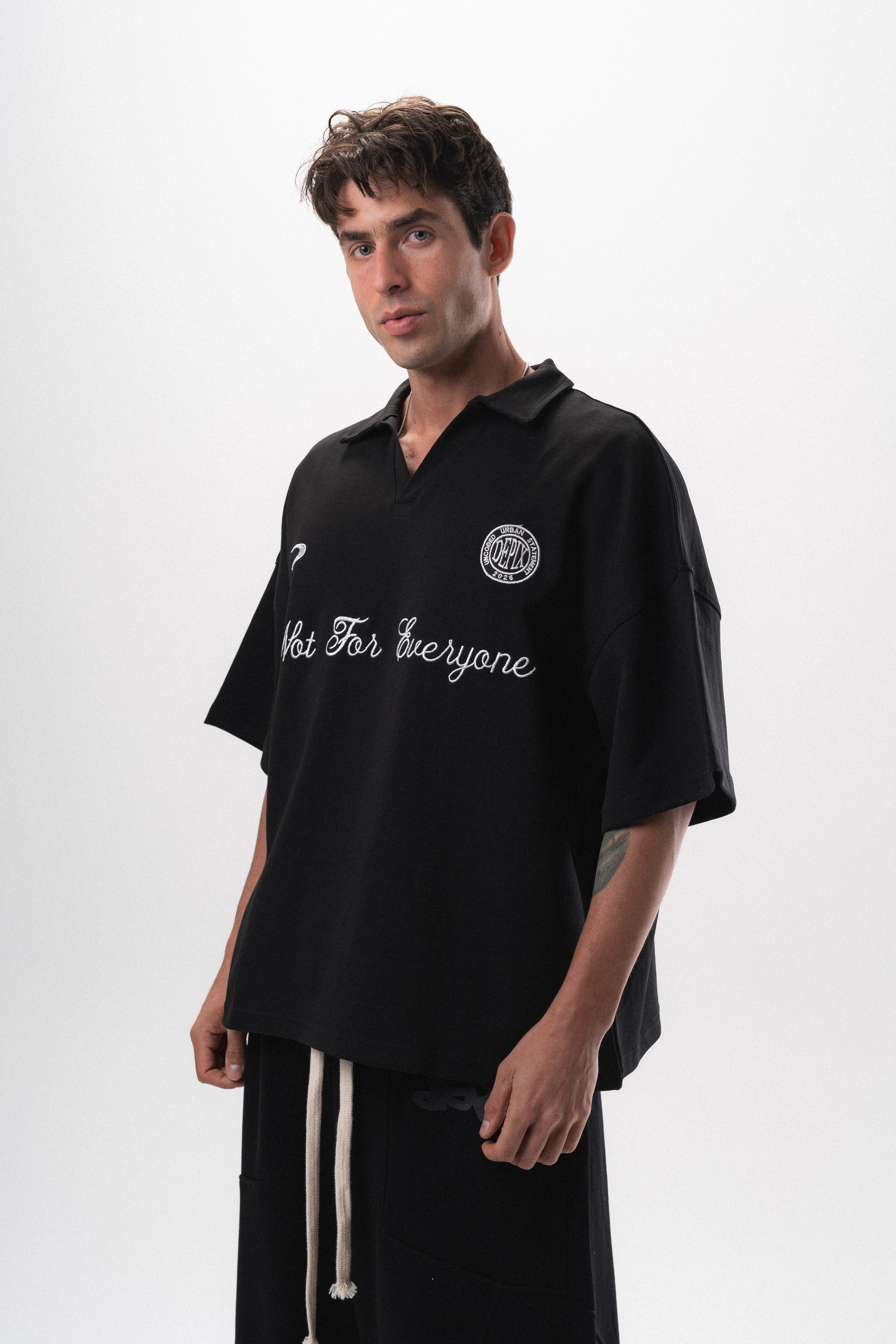 Not For EveryOne Black Polo