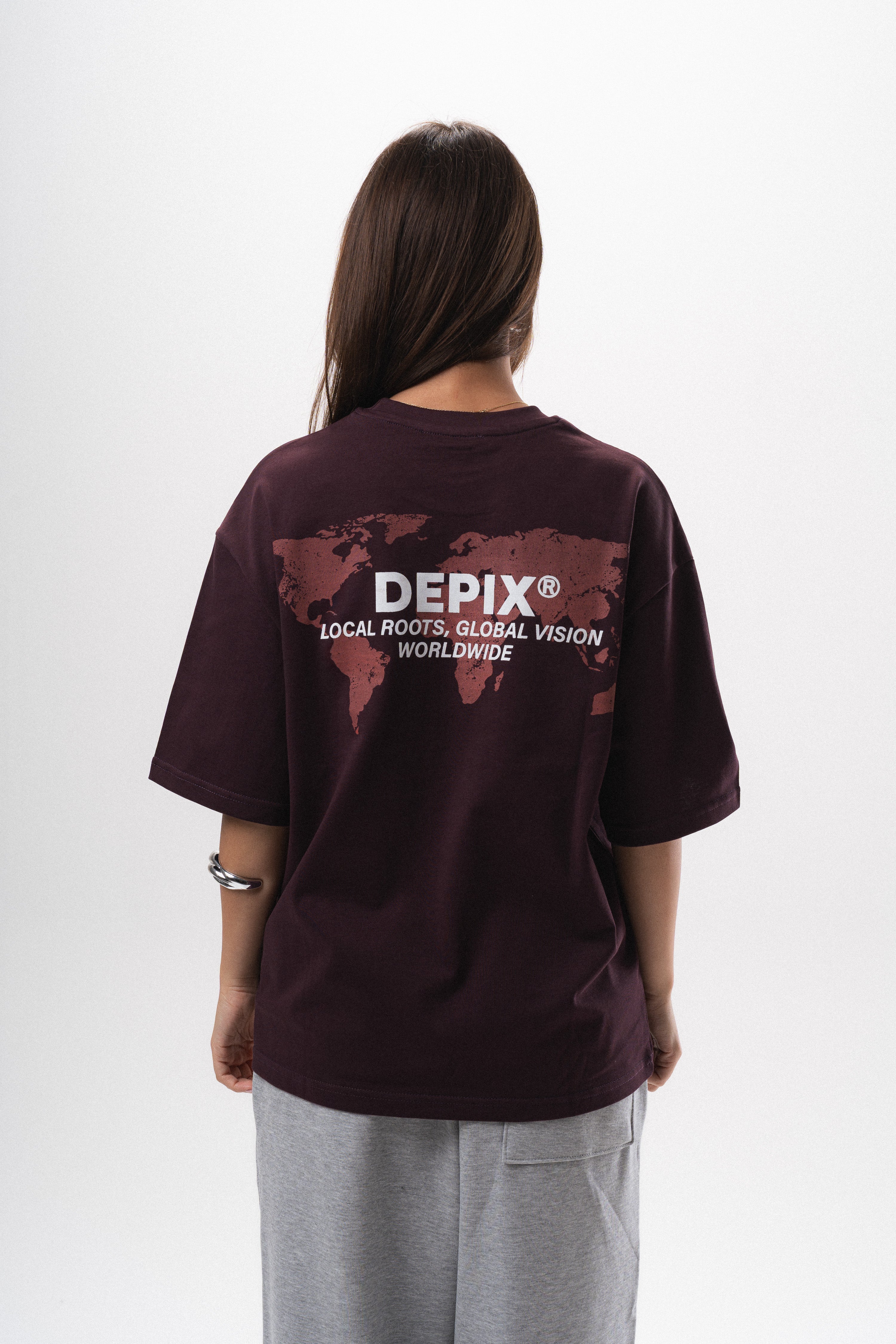 Global Vision Burgundy T-Shirt