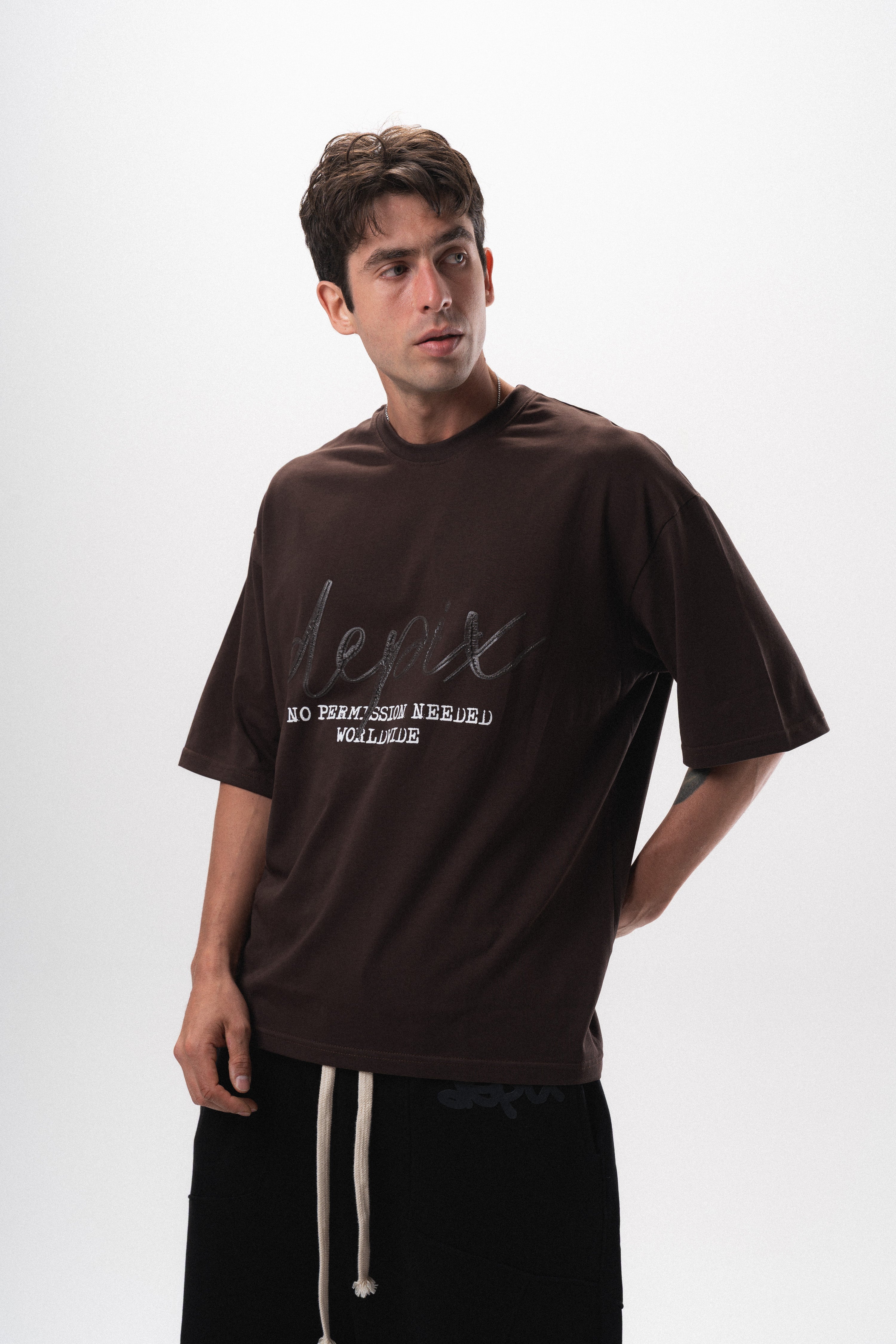 Rubber Signature Brown T-Shirt