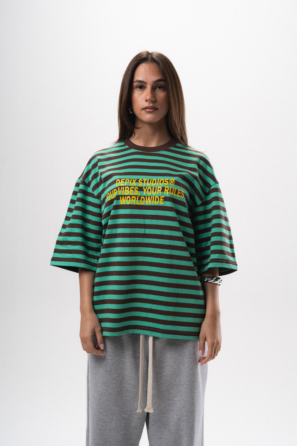 Striped Petrol T-Shirt