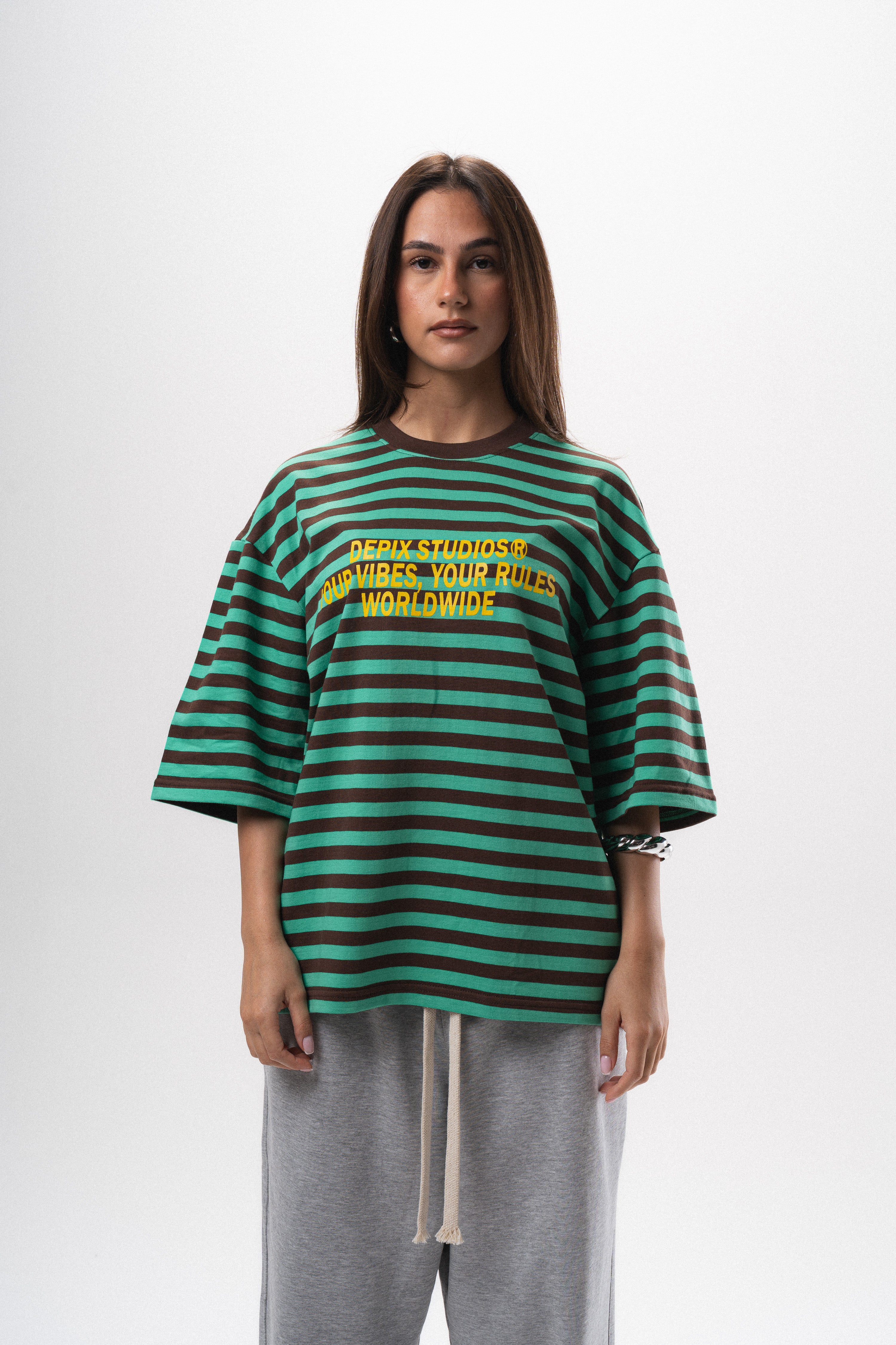 Striped Petrol T-Shirt
