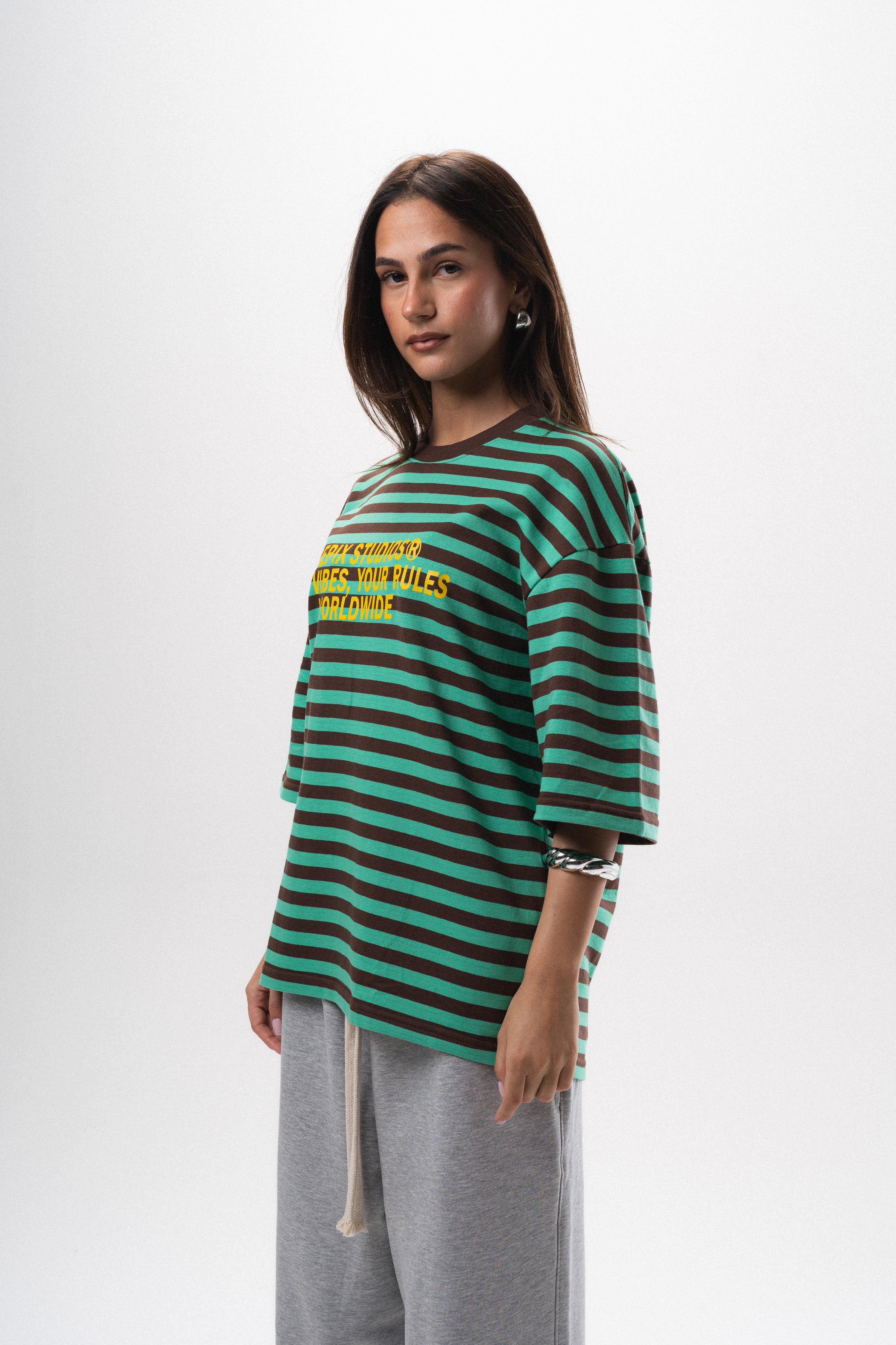 Striped Petrol T-Shirt