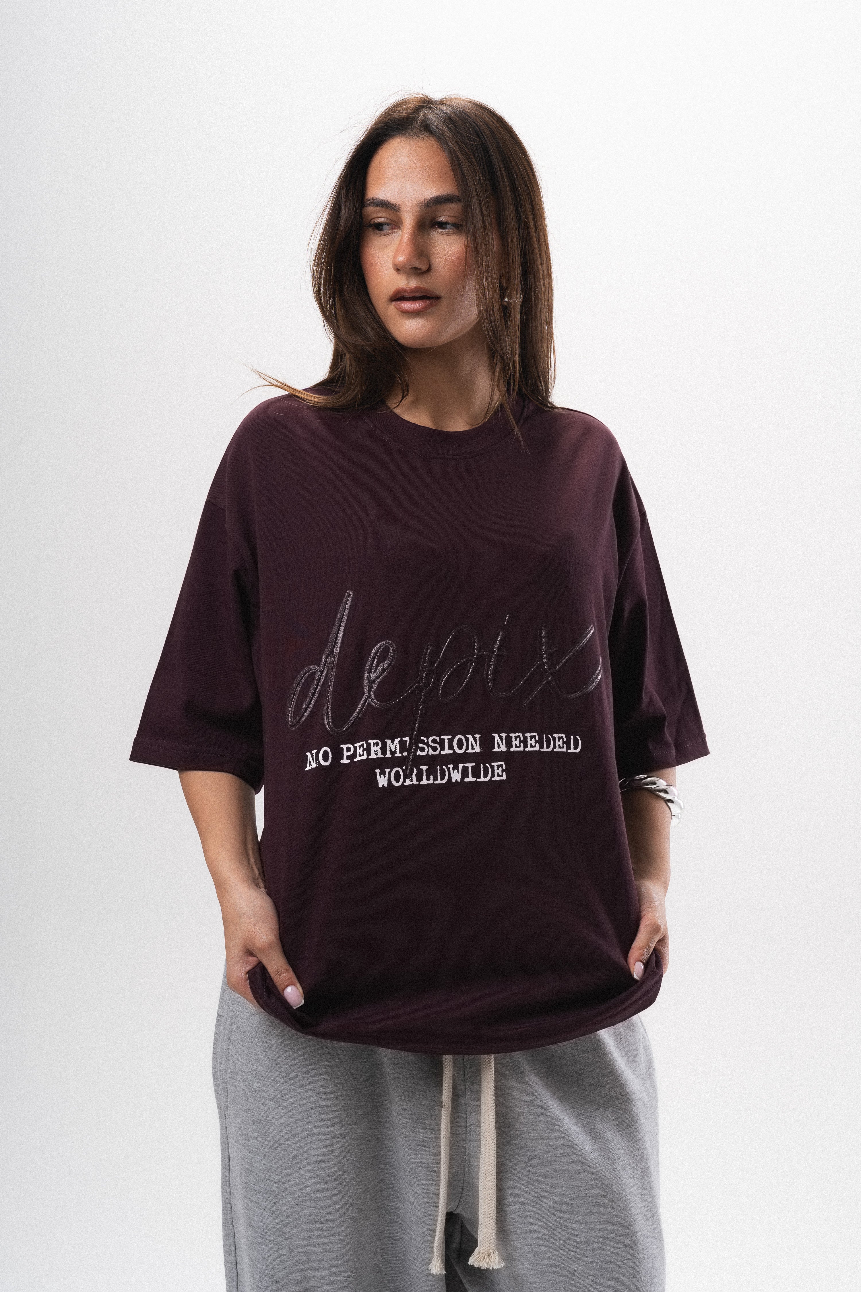 Rubber Signature Burgundy T-Shirt